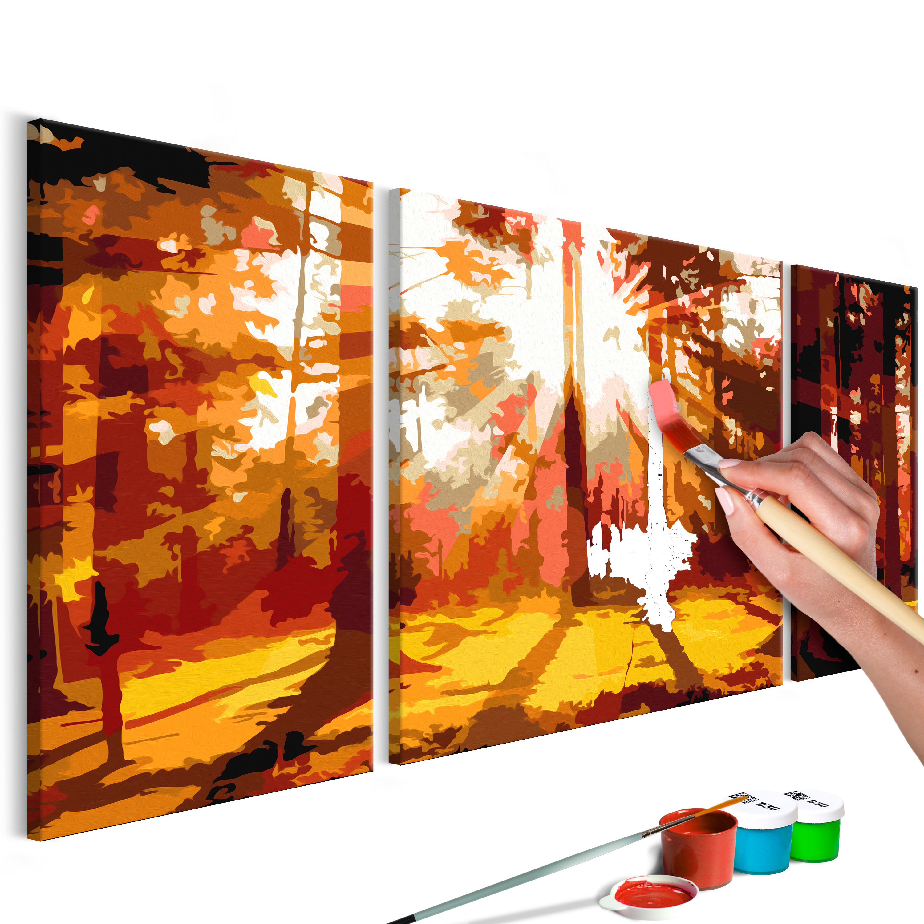 DIY canvas painting - Forest (Autumn) - 80x50