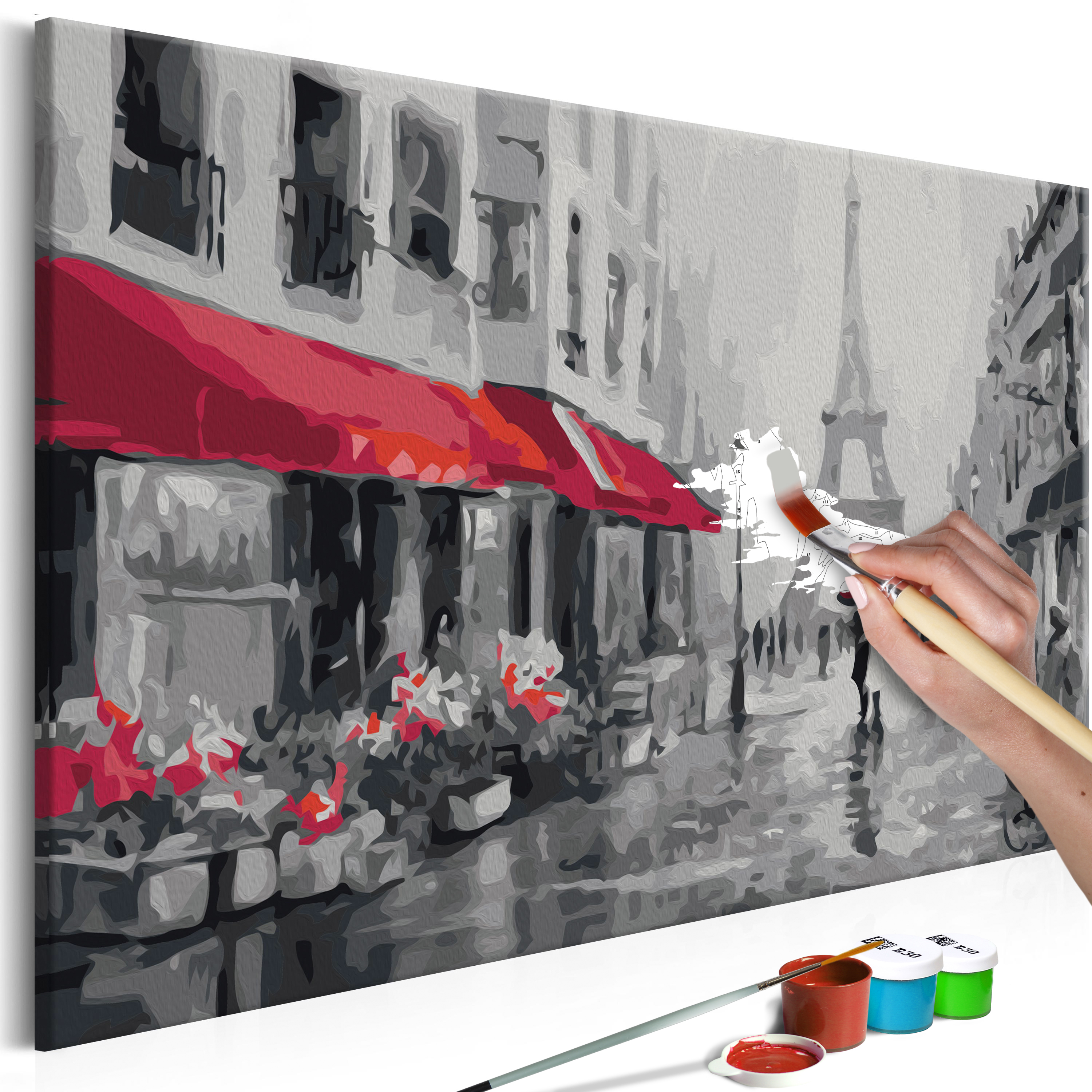 DIY canvas painting - Rainy Paris - 60x40