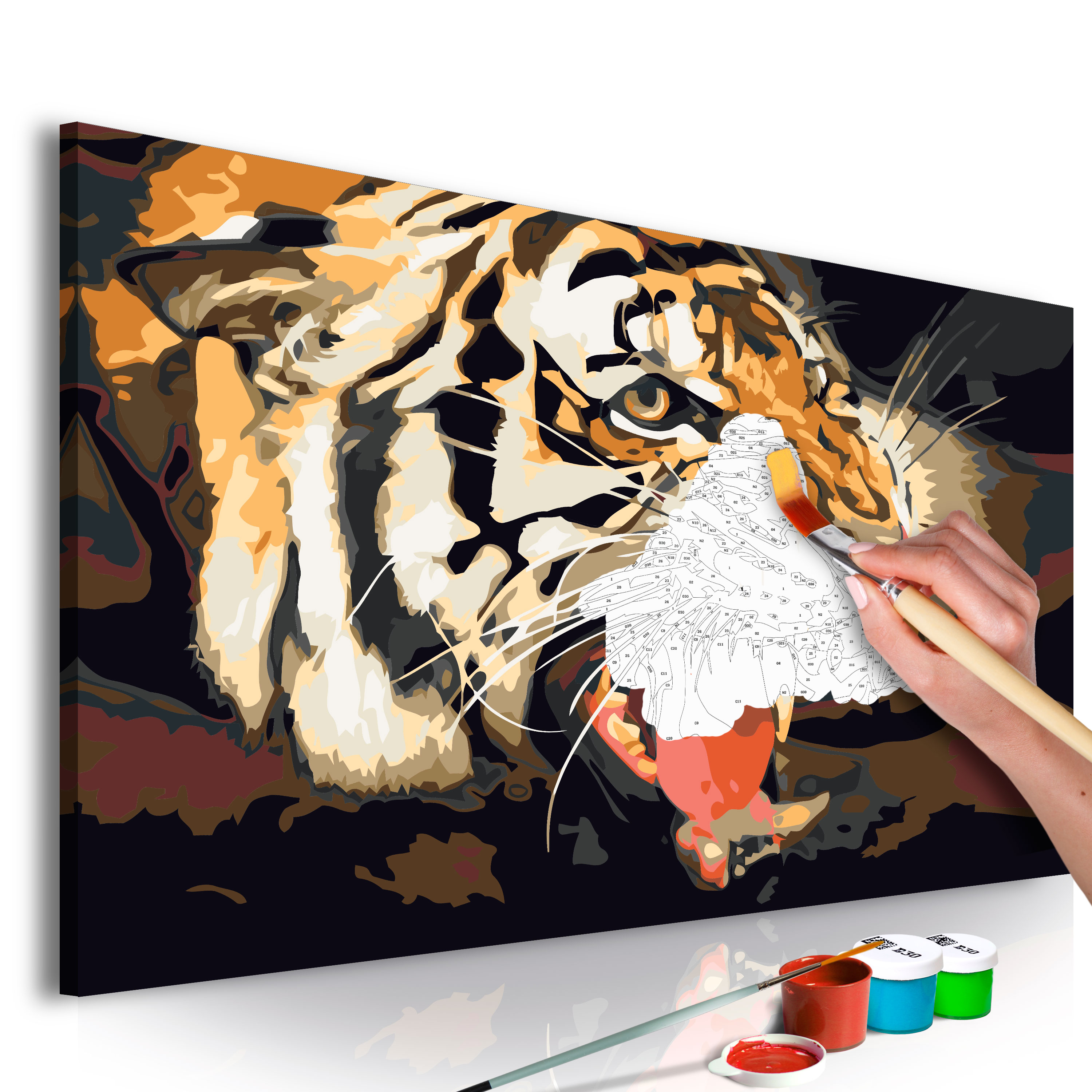 DIY canvas painting - Tiger Roar - 60x40