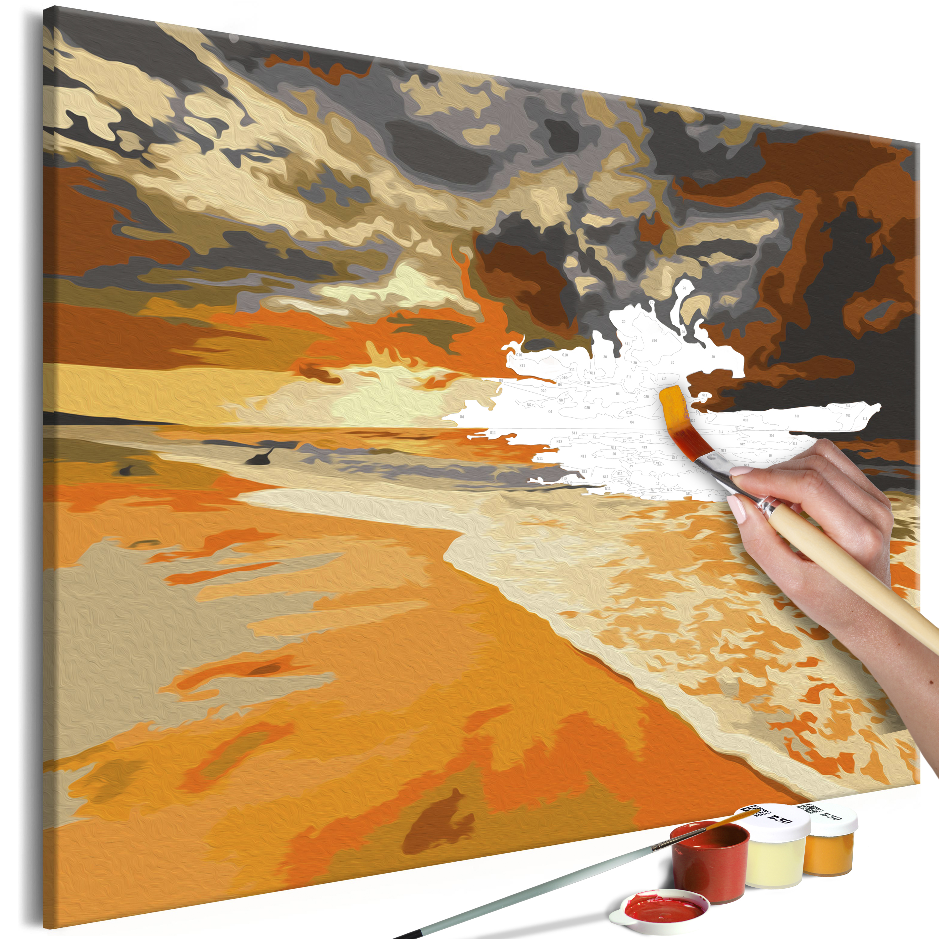 DIY canvas painting - Golden Beach - 60x40