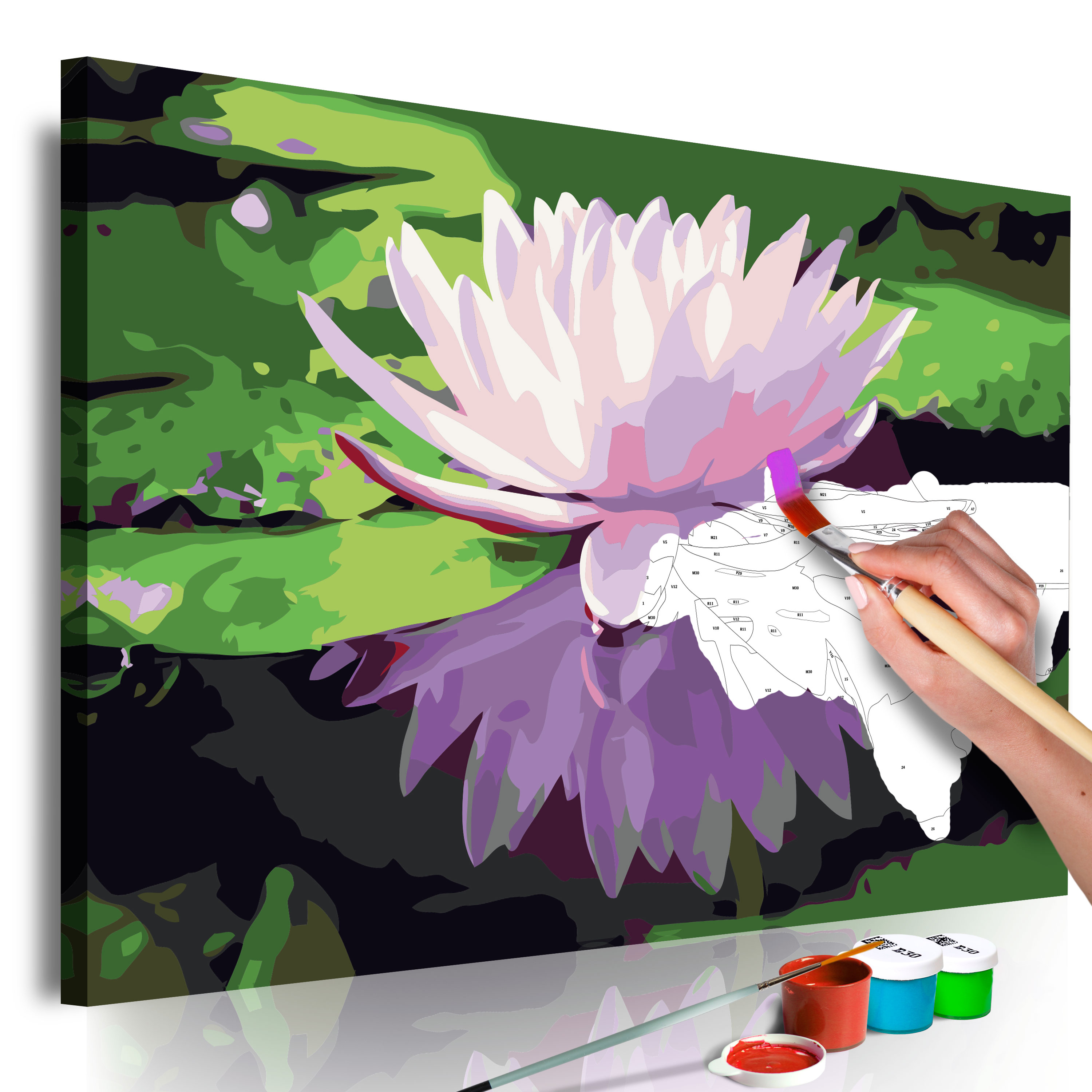 DIY canvas painting - Water Lily - 60x40