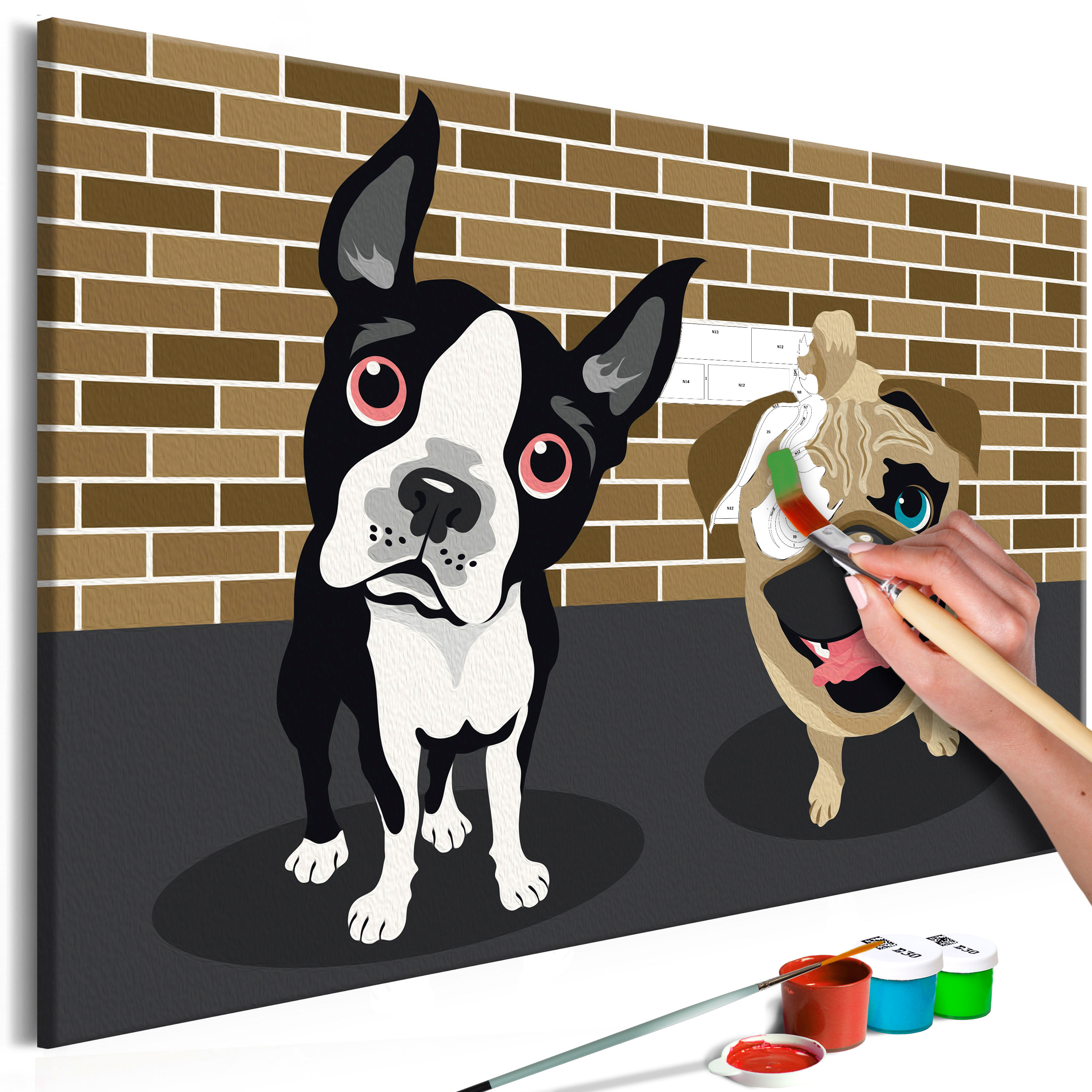 DIY canvas painting - Cute Dogs - 60x40