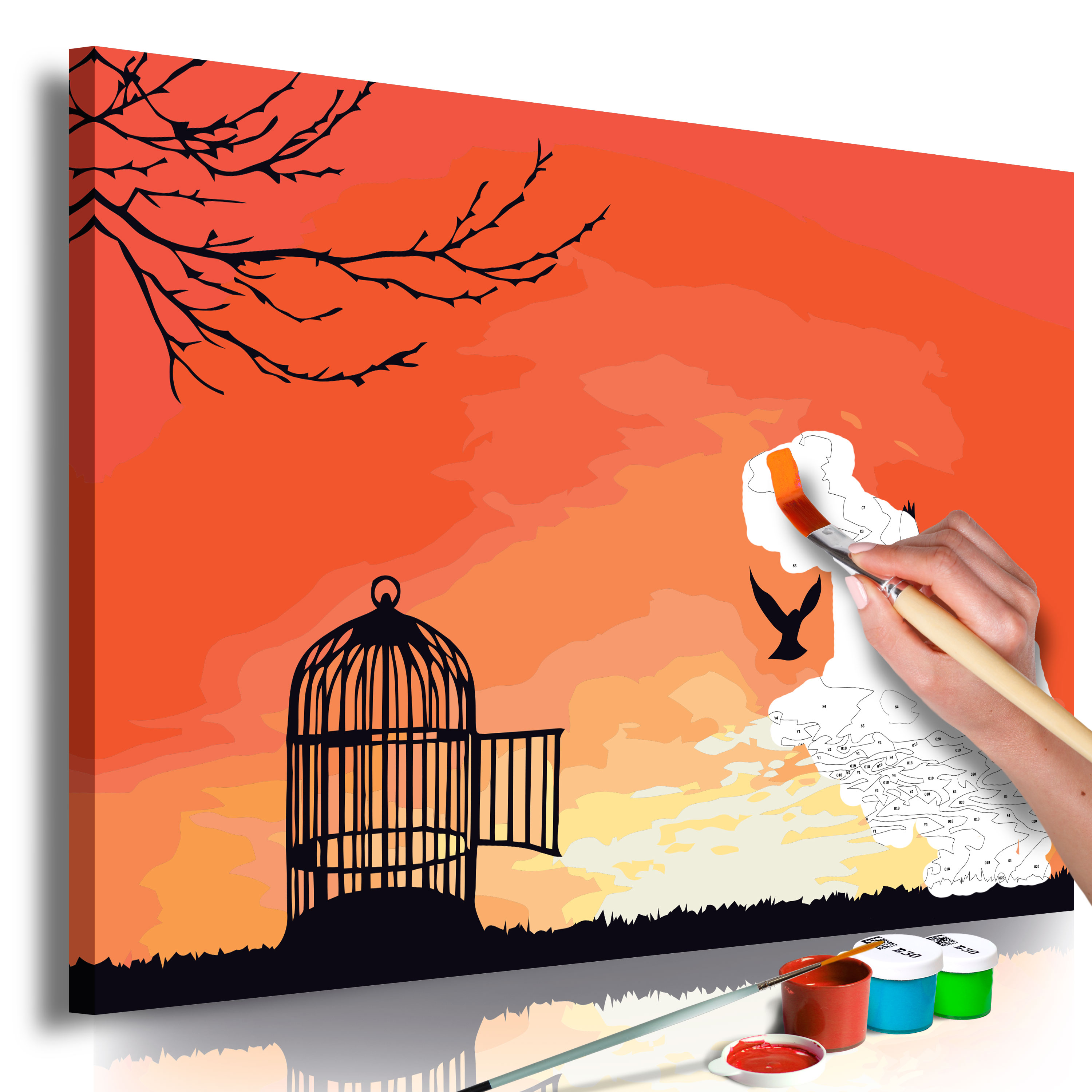 DIY canvas painting - Open Cage - 60x40