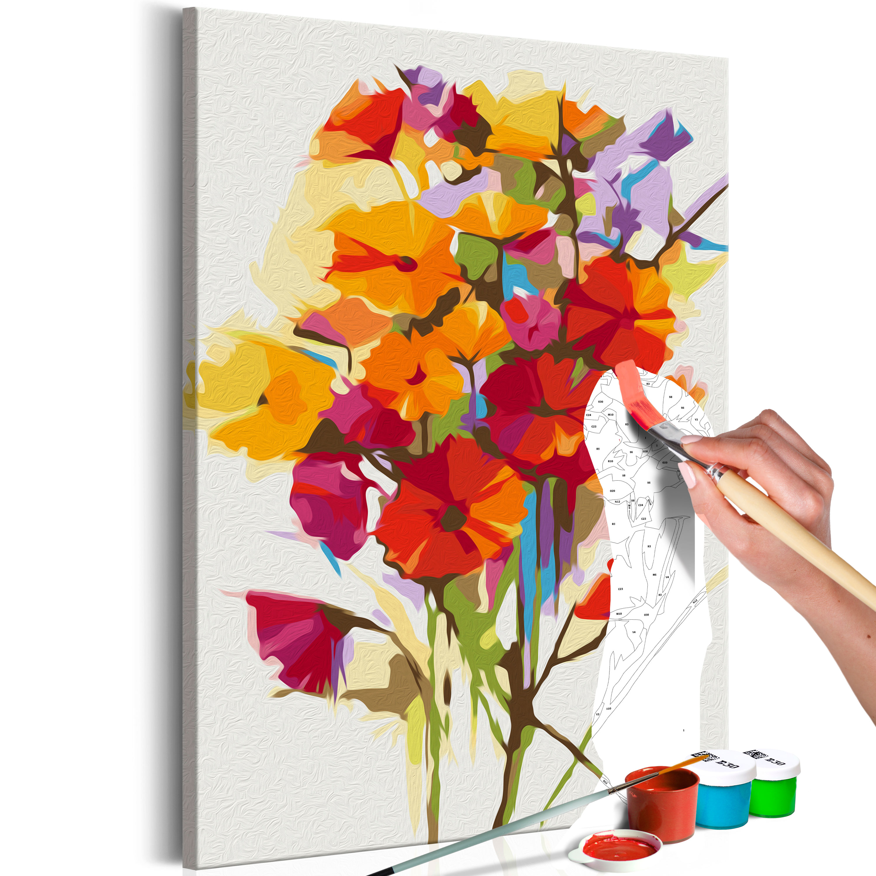 DIY canvas painting - Summer Flowers - 40x60