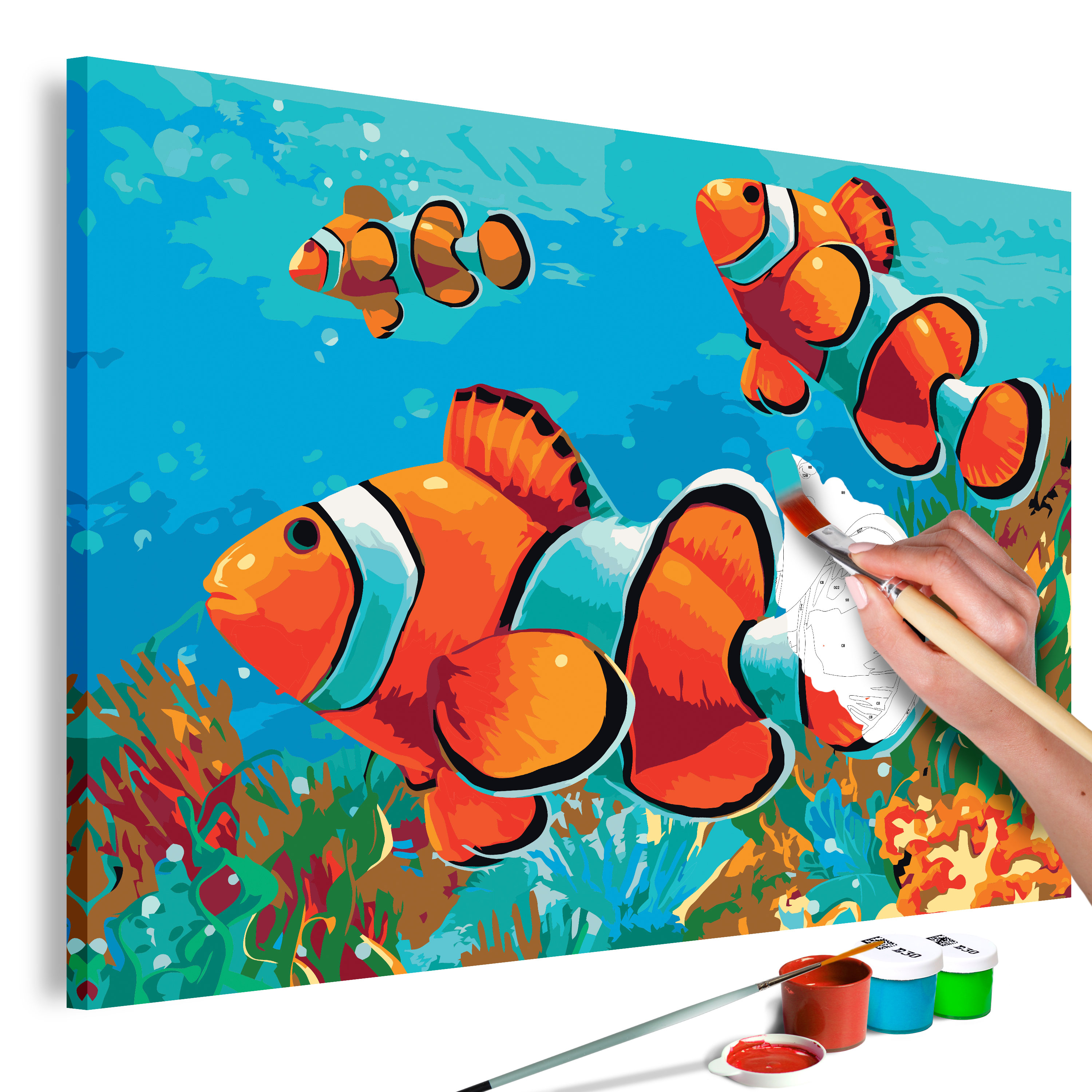DIY canvas painting - Gold Fishes - 60x40