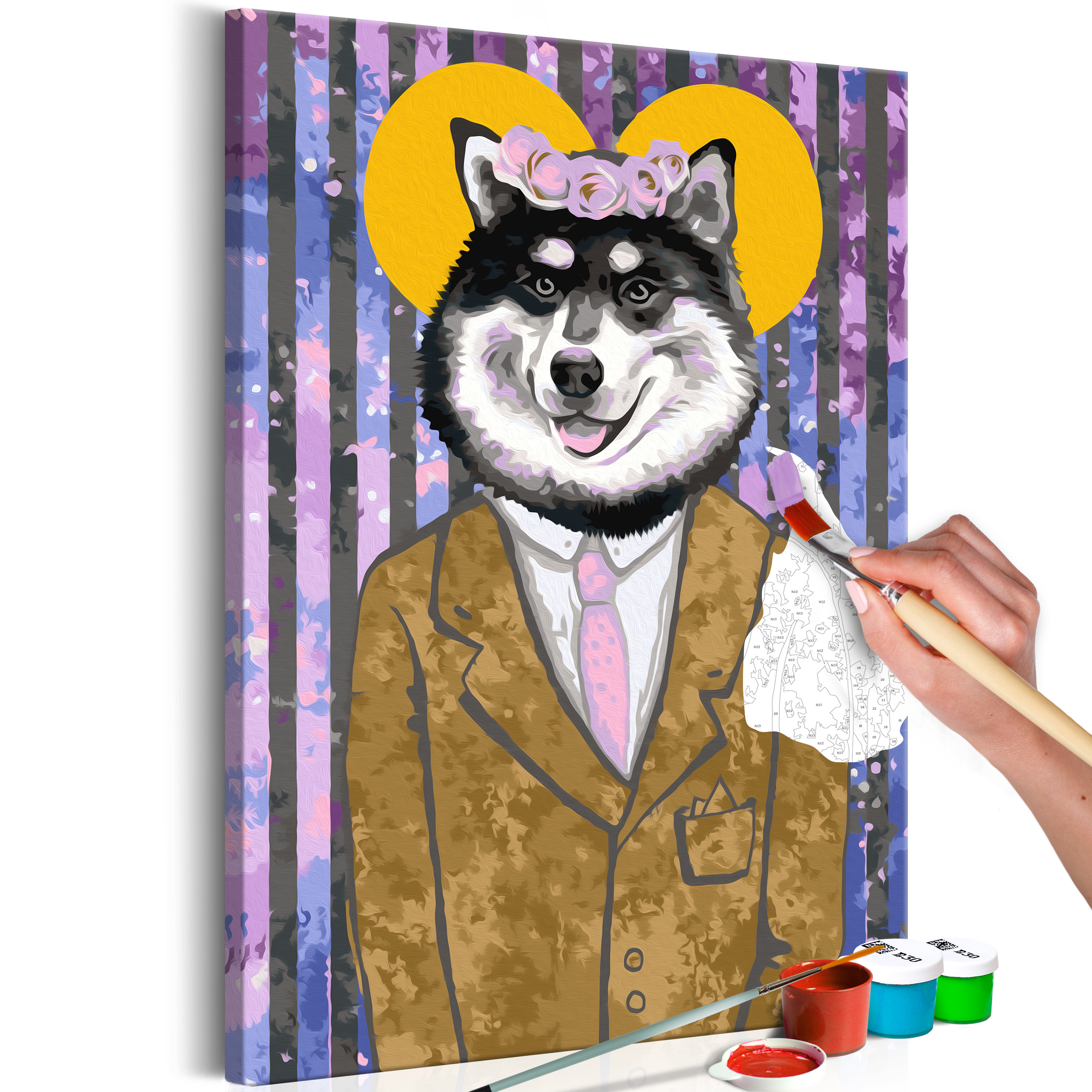 DIY canvas painting - Dog in Suit - 40x60