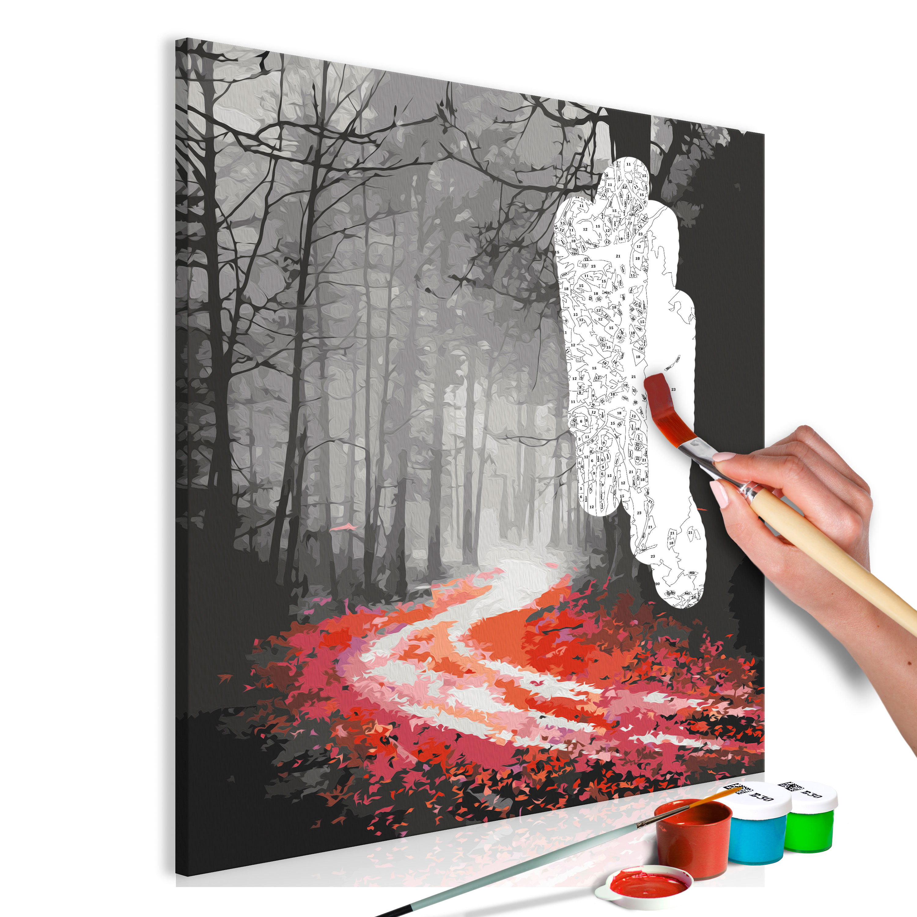 DIY canvas painting - Grim Autumn - 40x40