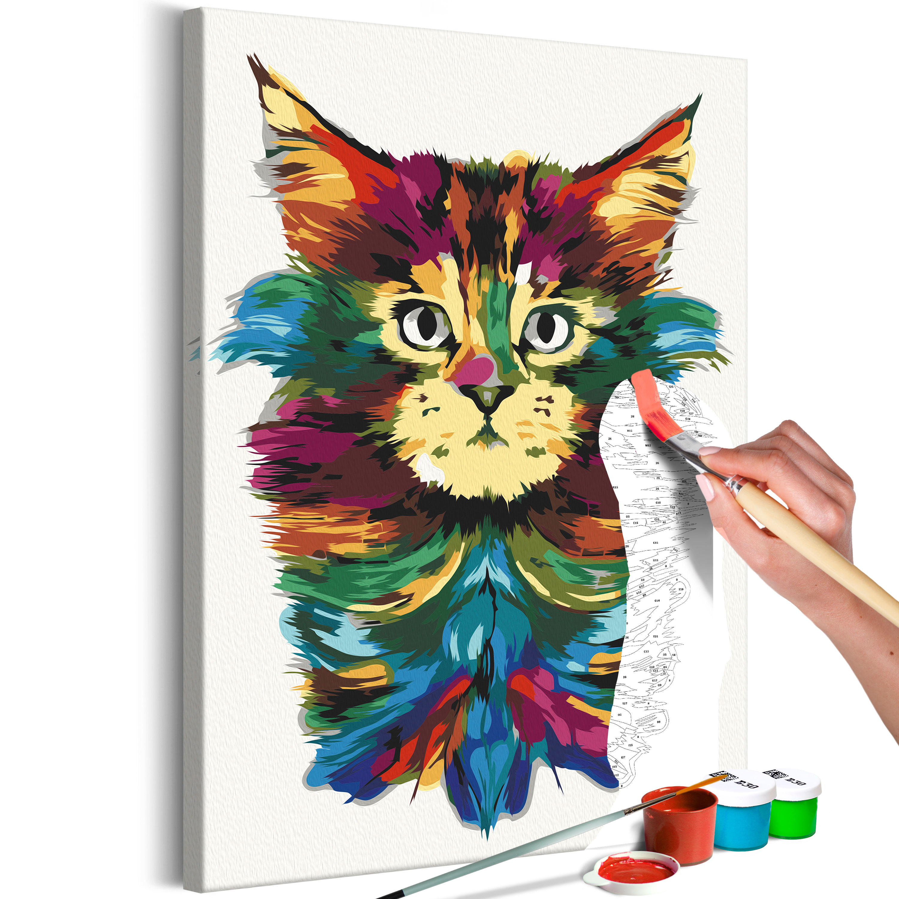 DIY canvas painting - Colourful Mane - 40x60