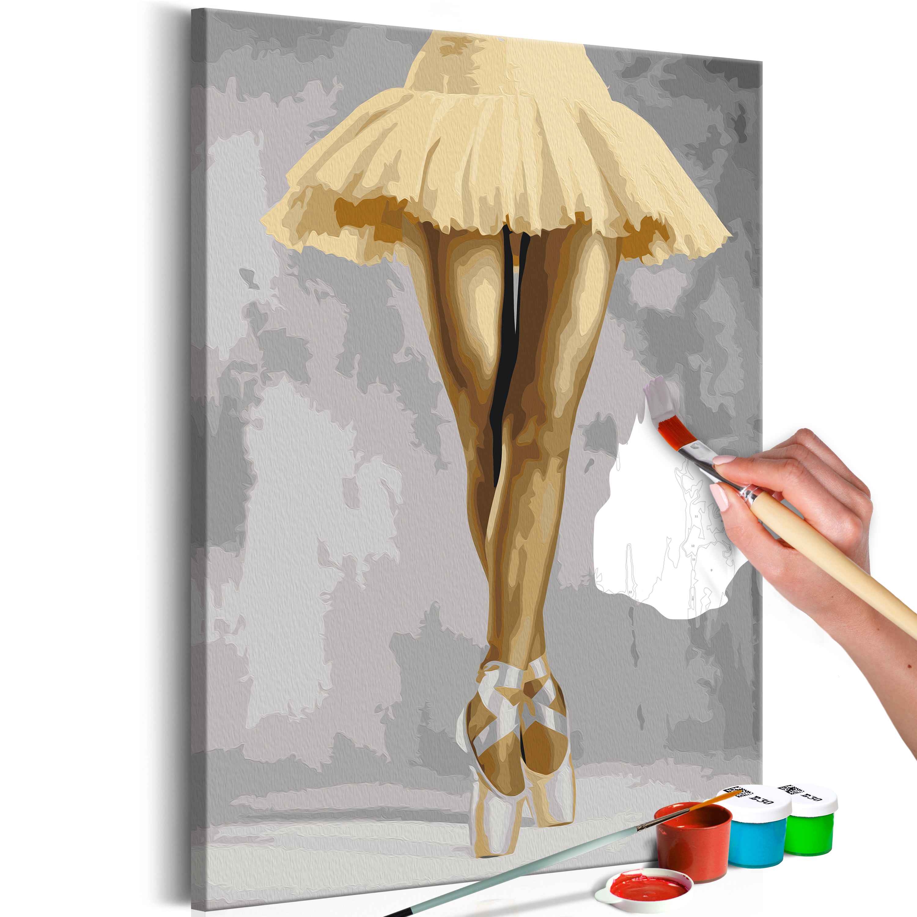 DIY canvas painting - Yellow Ballerina - 40x60