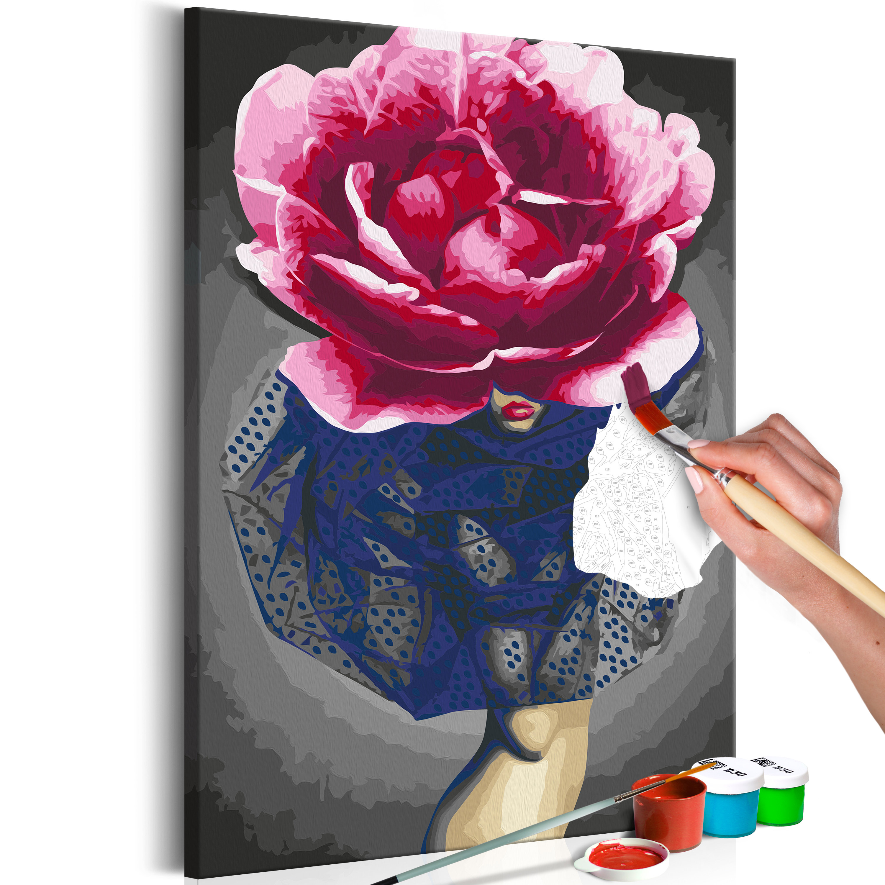 DIY canvas painting - Flower Girl - 40x60