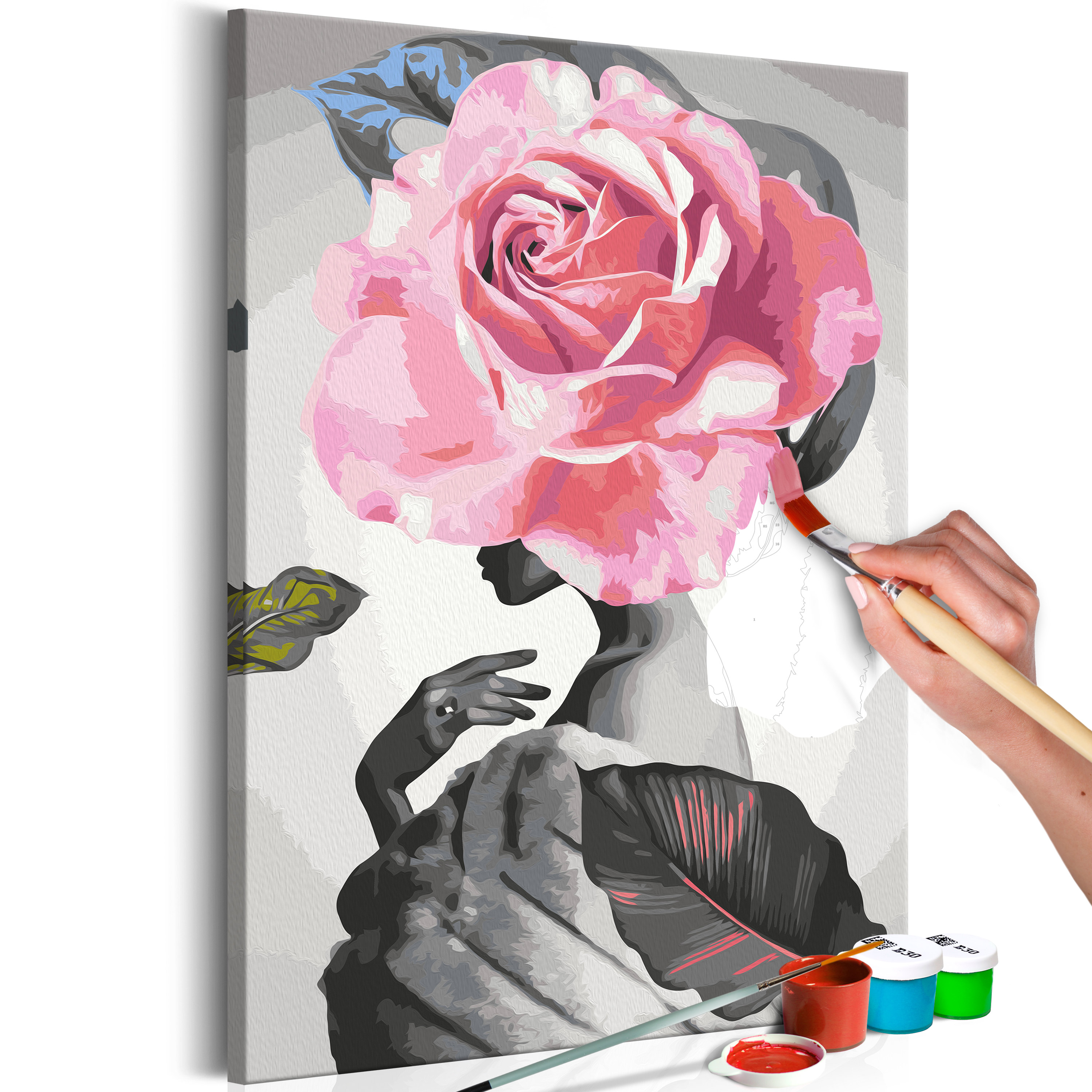 DIY canvas painting - Rose and Fur - 40x60