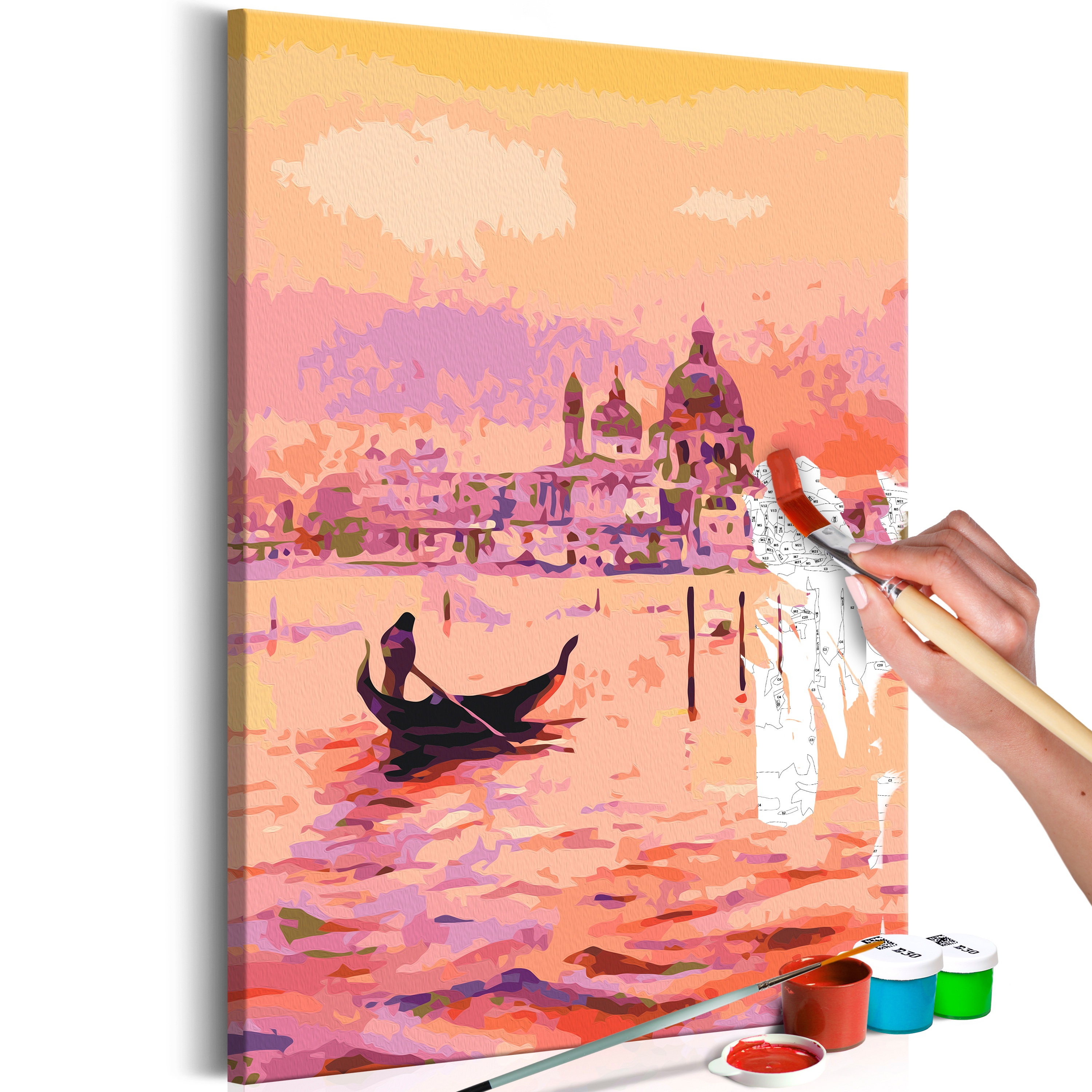 DIY canvas painting - Gondola in Venice - 40x60