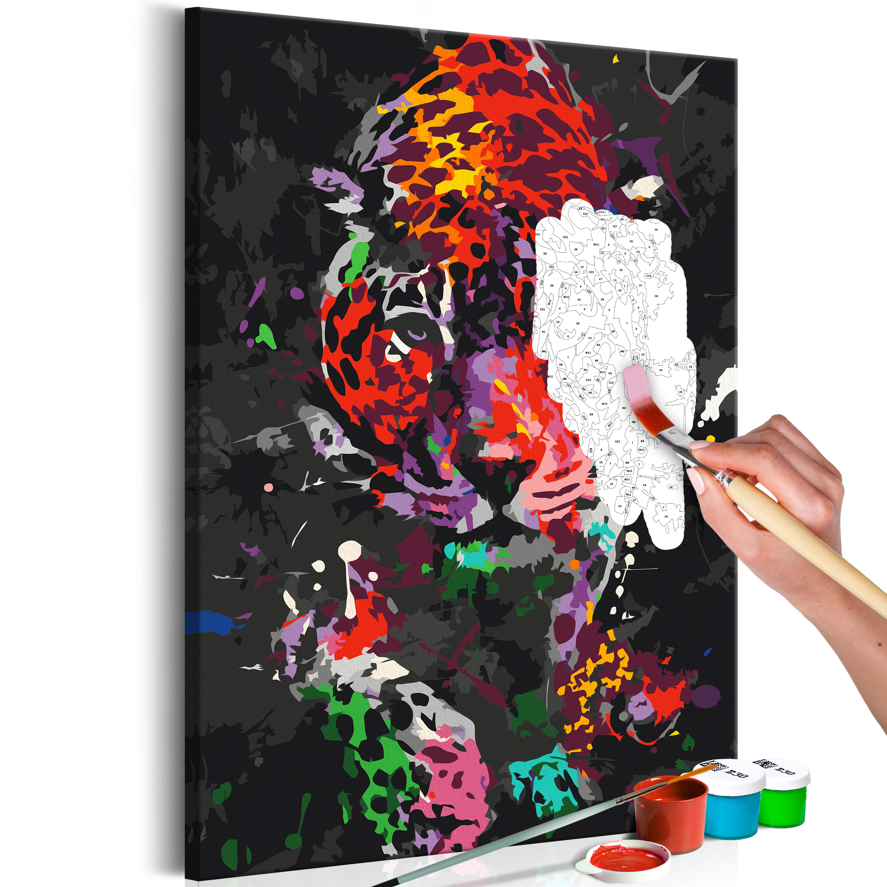DIY canvas painting - Spotted Leopard - 40x60