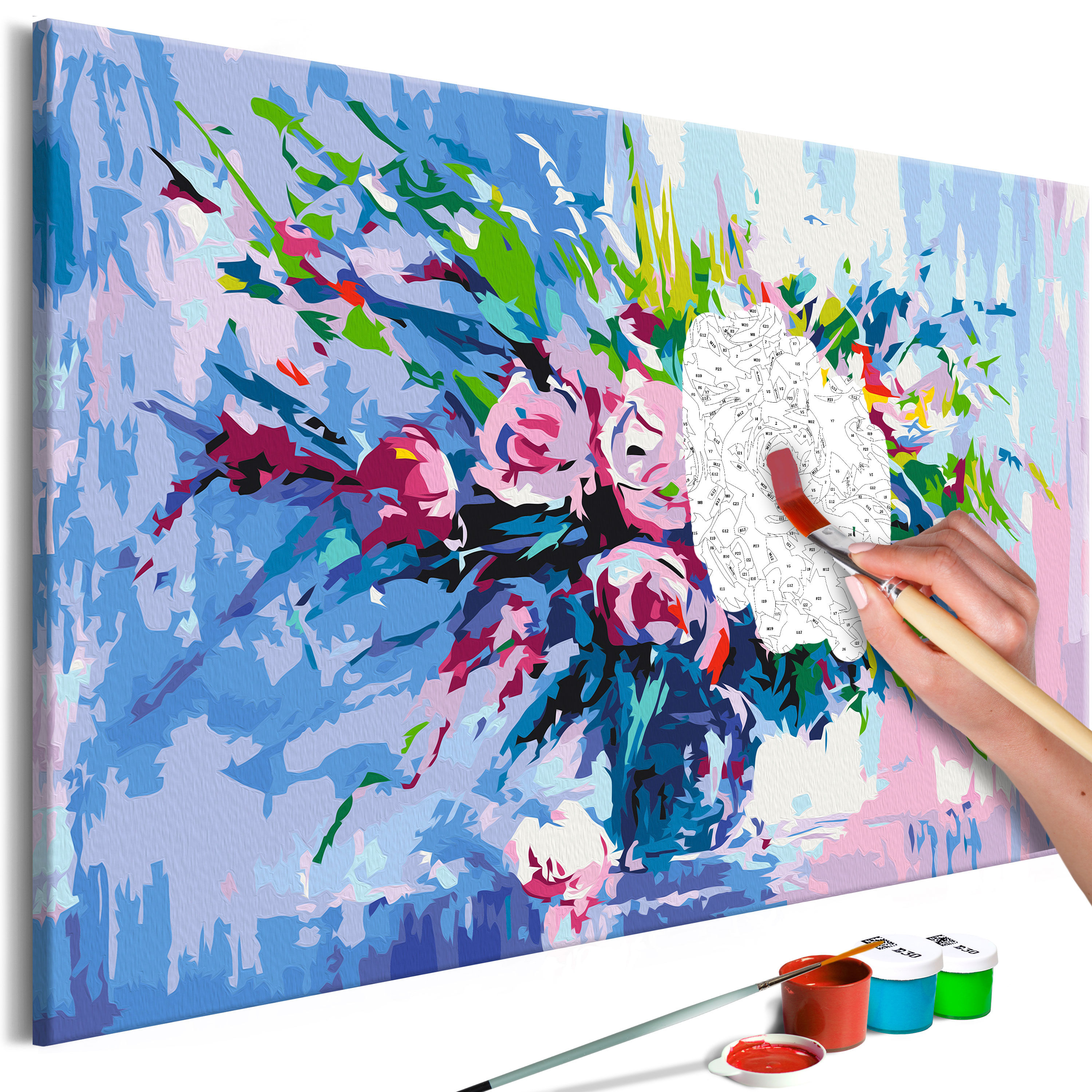 DIY canvas painting - Colorful Bouquet - 60x40