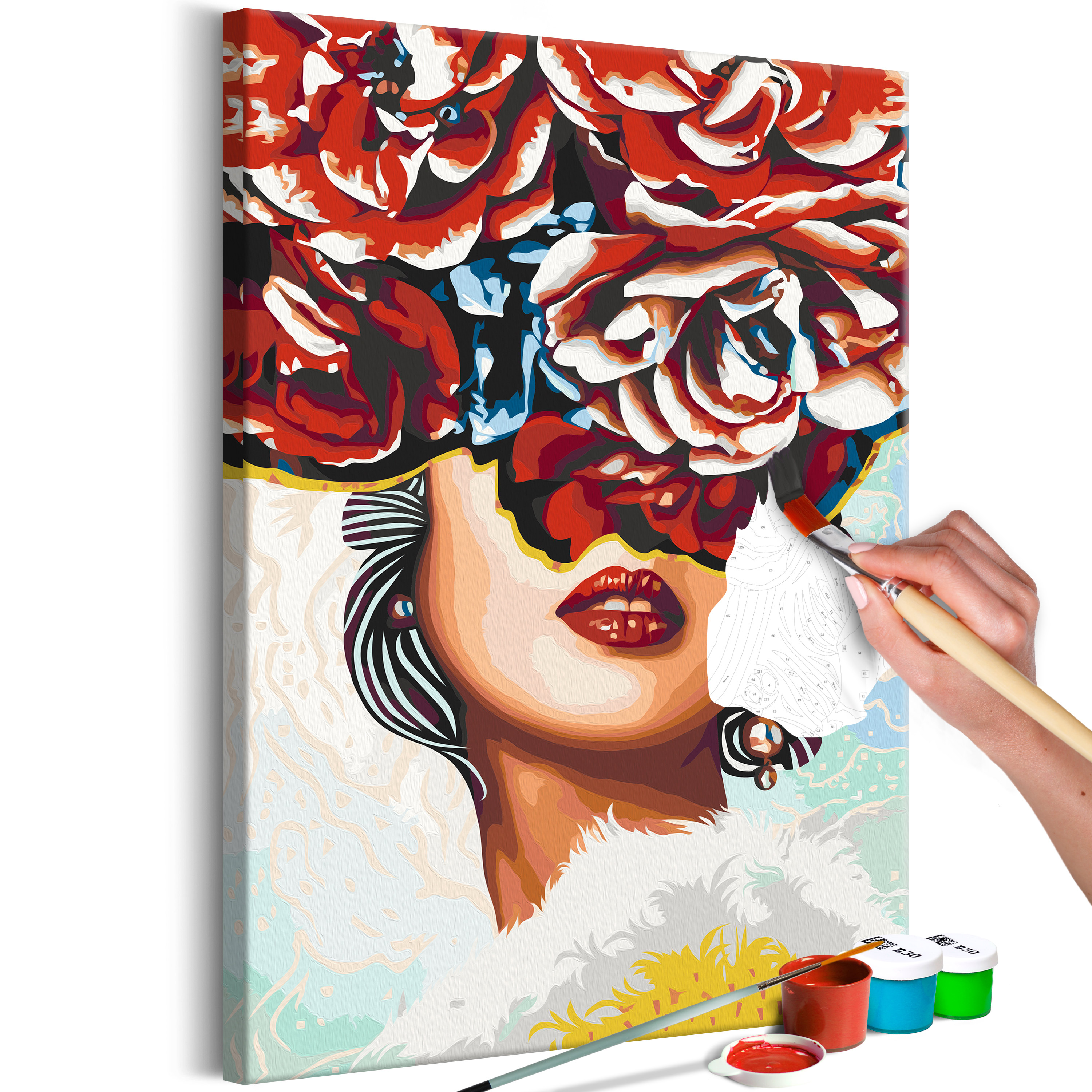 DIY canvas painting - Sweet Lips - 40x60