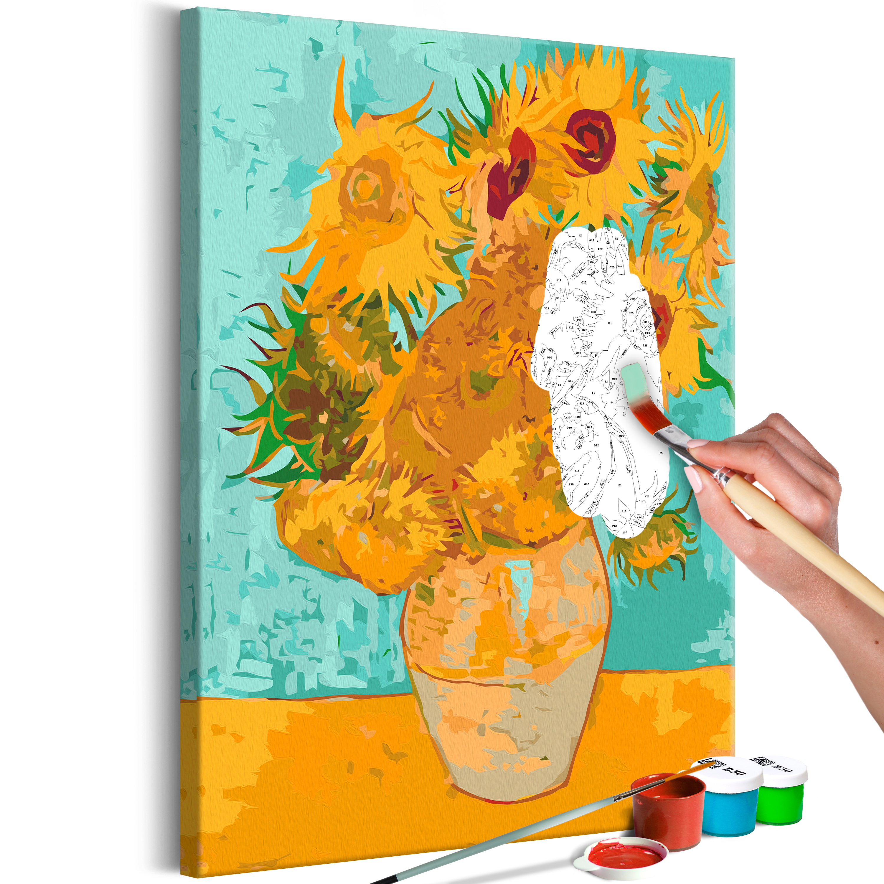 DIY canvas painting - Van Gogh's Sunflowers - 40x60