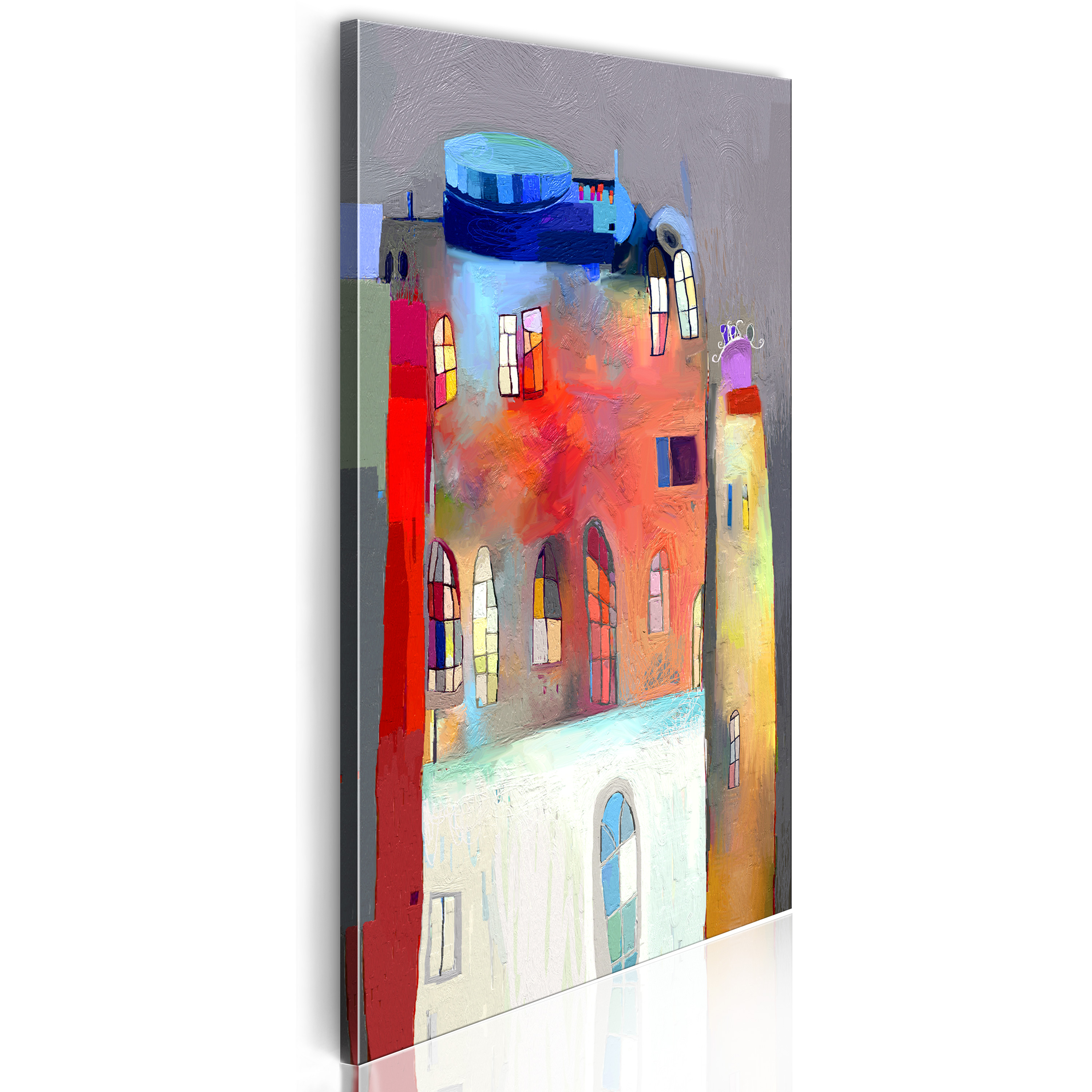 Canvas Print - Rainbow-hued house - 40x80