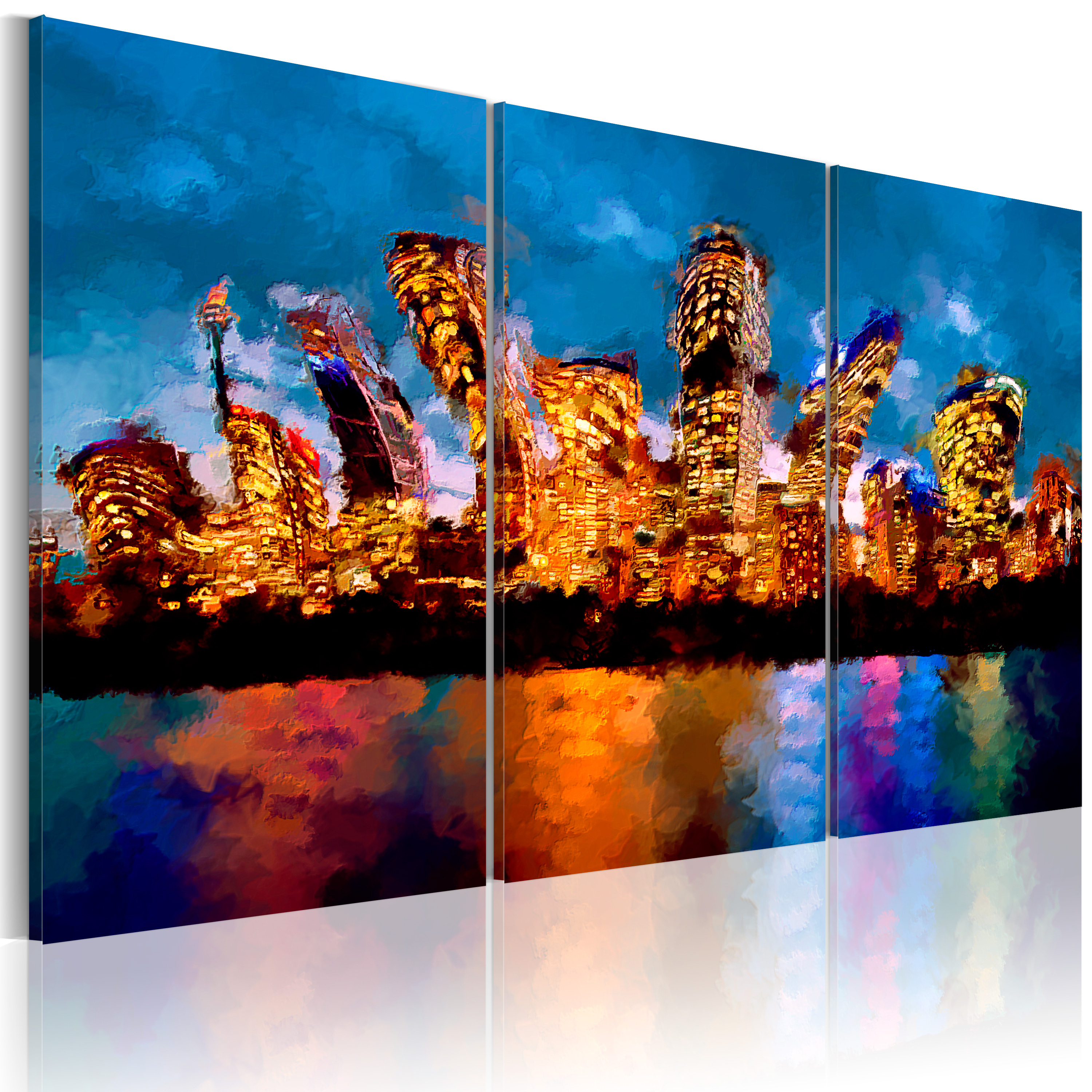 Canvas Print - Mad city - triptych - 60x40