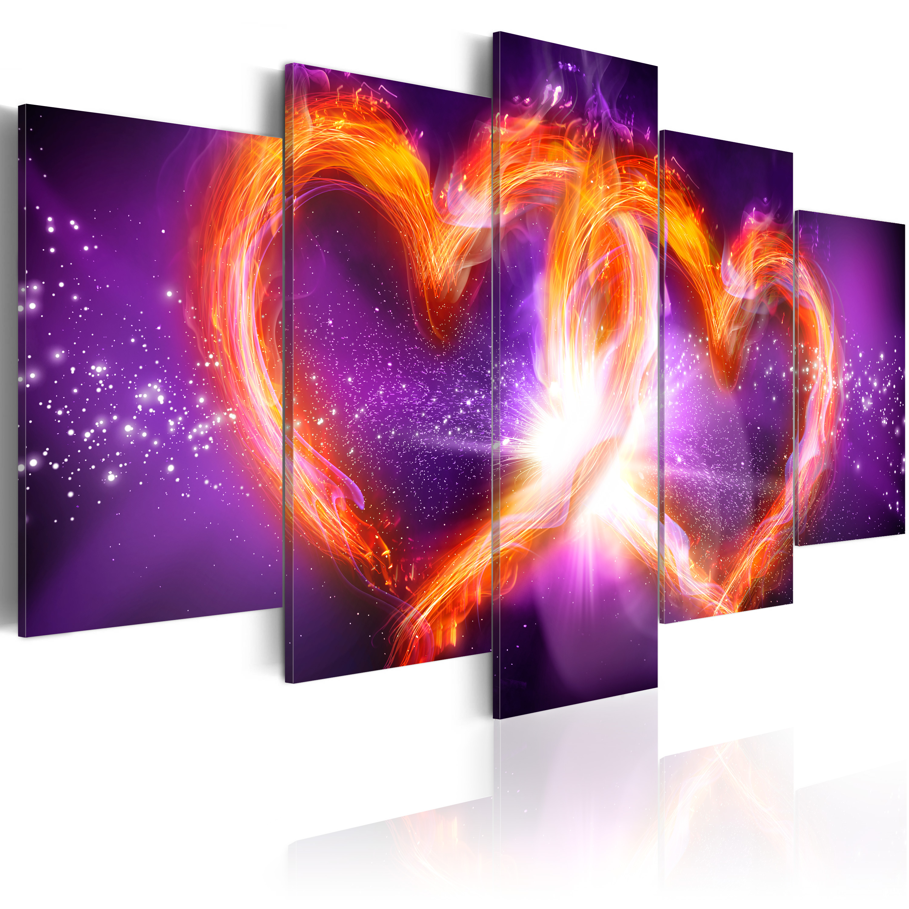 Canvas Print - Flames of love - 100x50