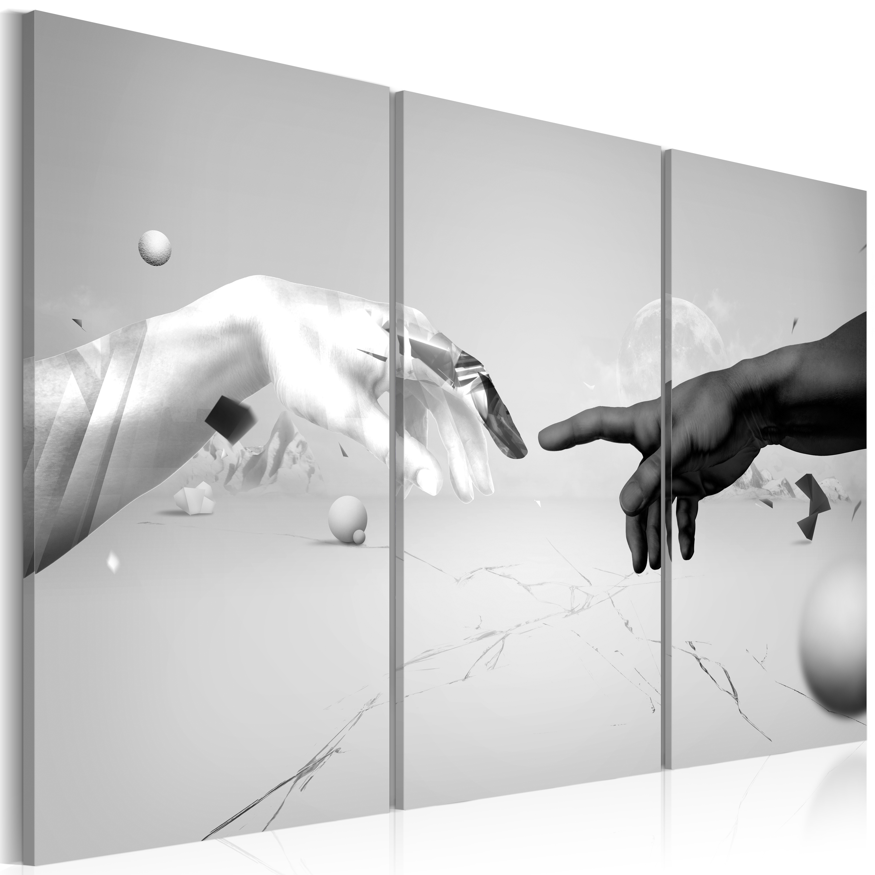 Canvas Print - Touch in black-and-white - 60x40