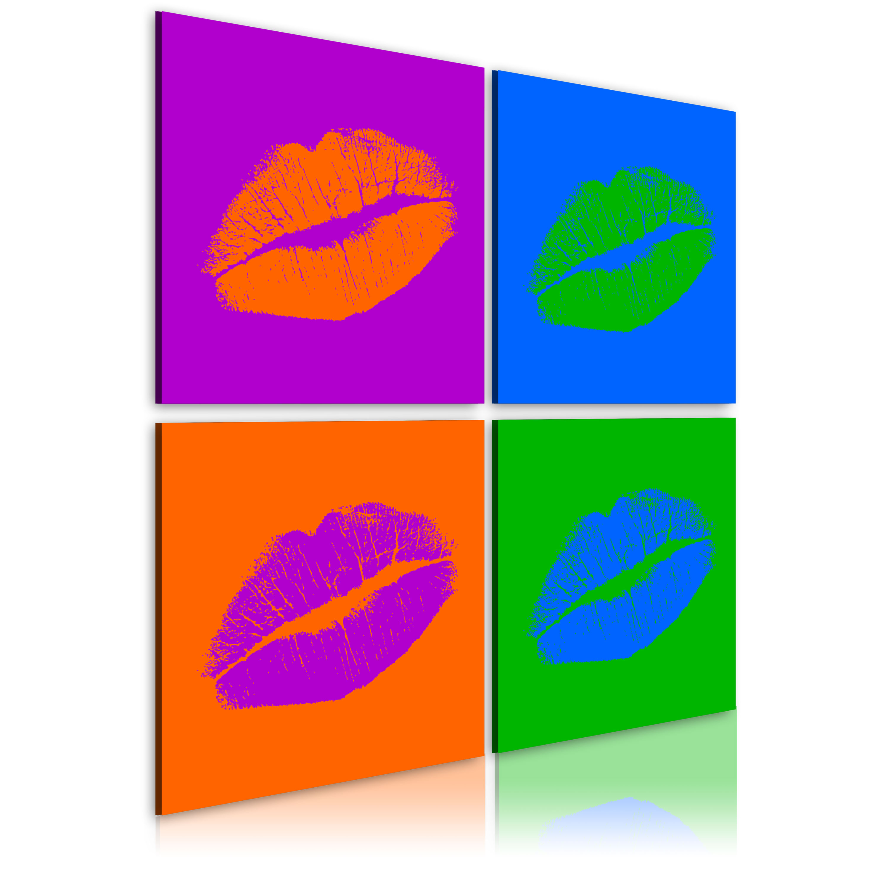 Canvas Print - Kisses: Pop art - 90x90