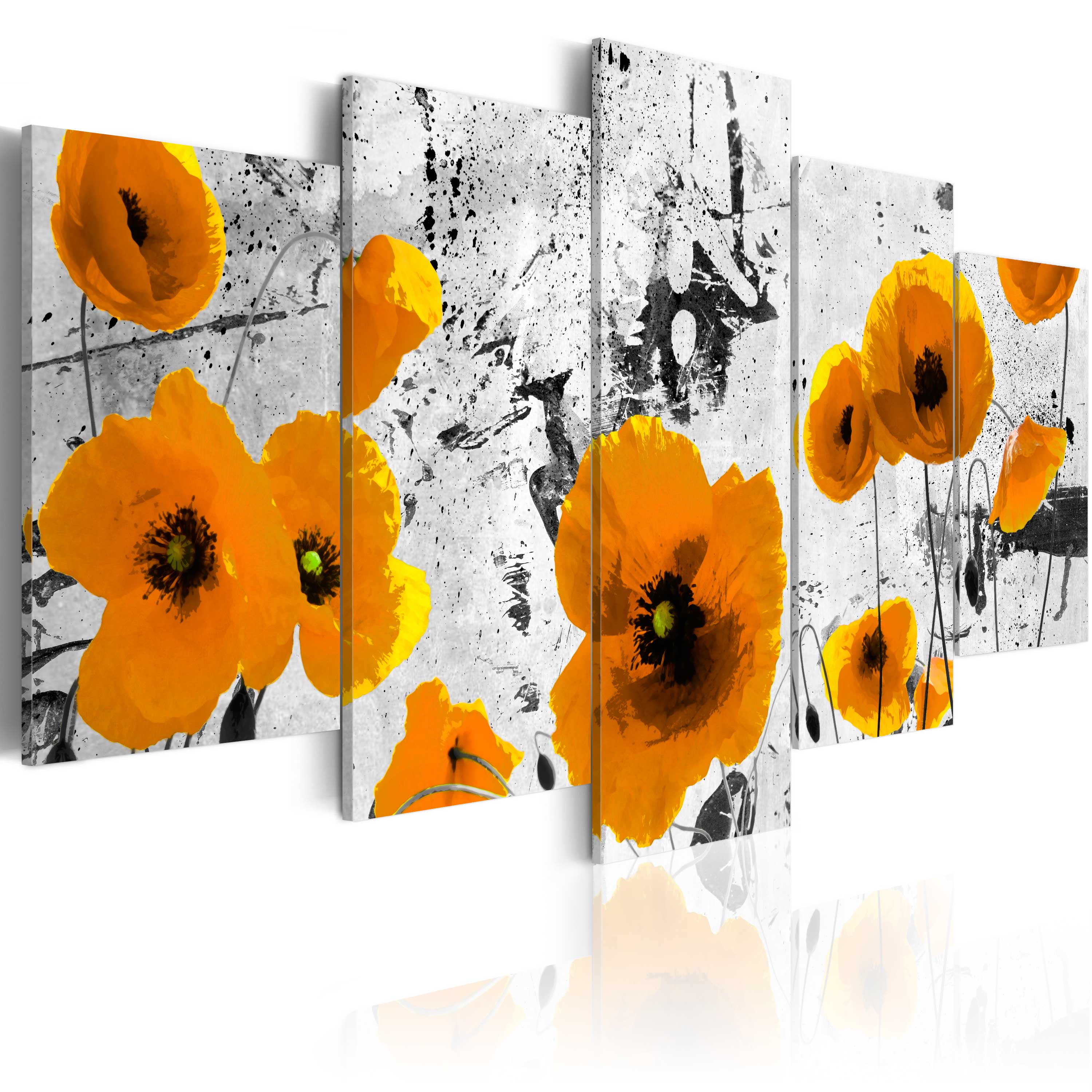 Canvas Print - Poppies in the royal color - 200x100
