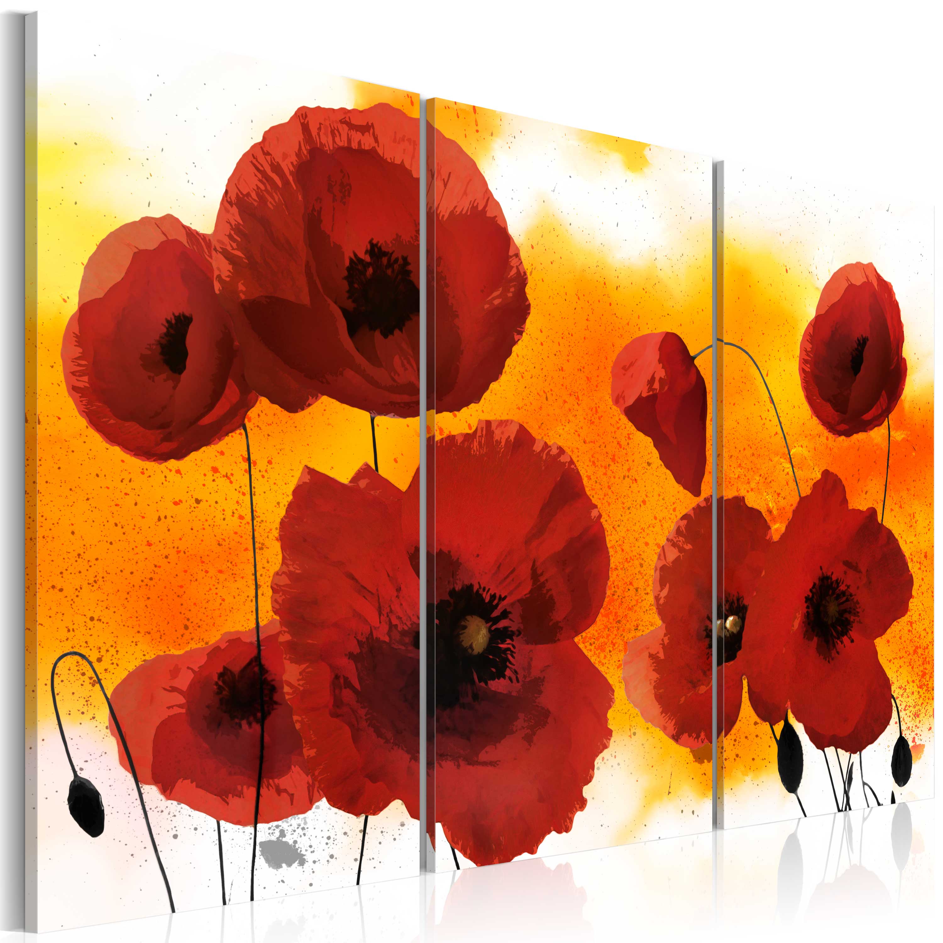 POPPY FLOWERS Canvas Print Framed Wall Art Picture Image 01073 eBay