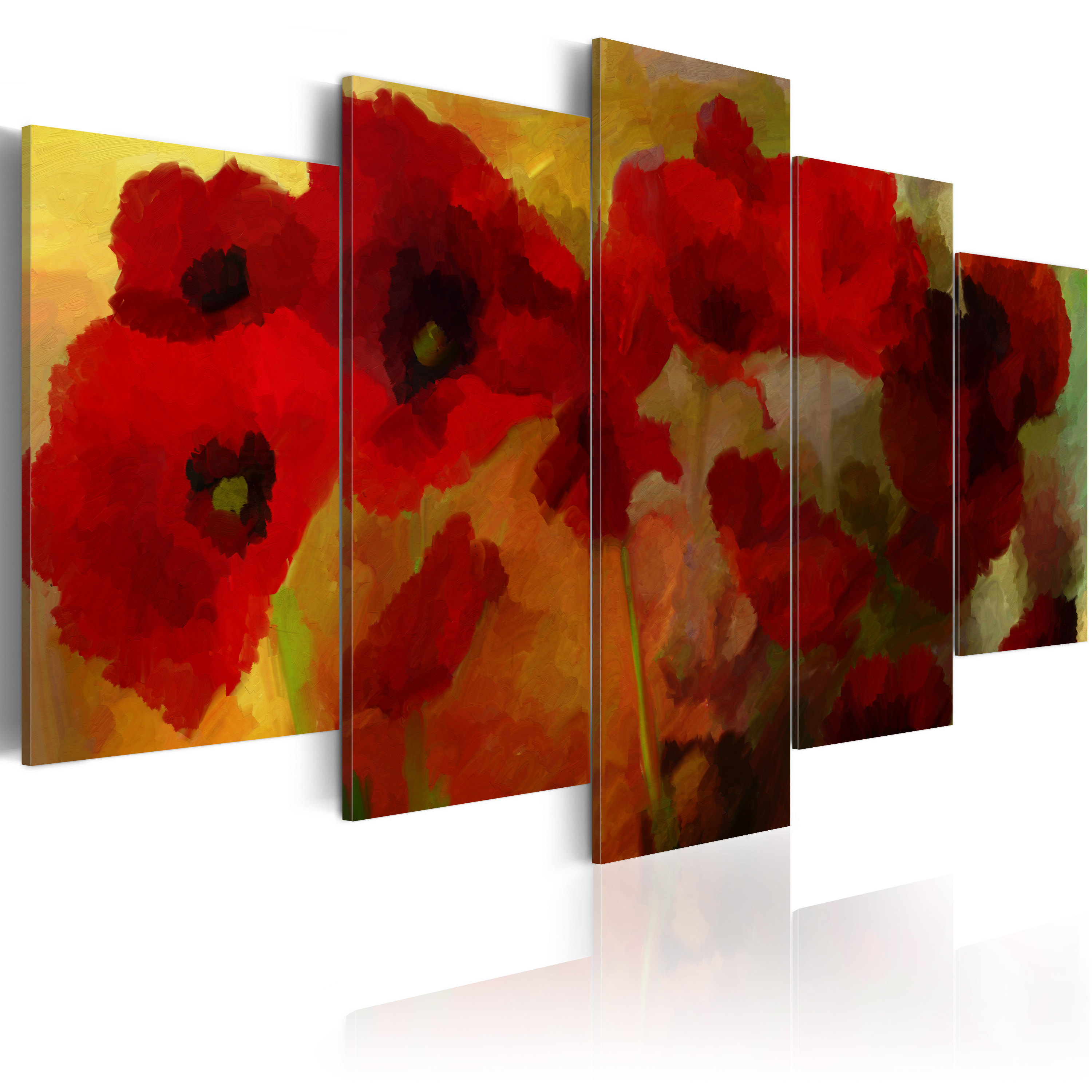 Papaveri Fiori Quadro su Tela TNT Stampe Immagini Murale Quadri 020110-63