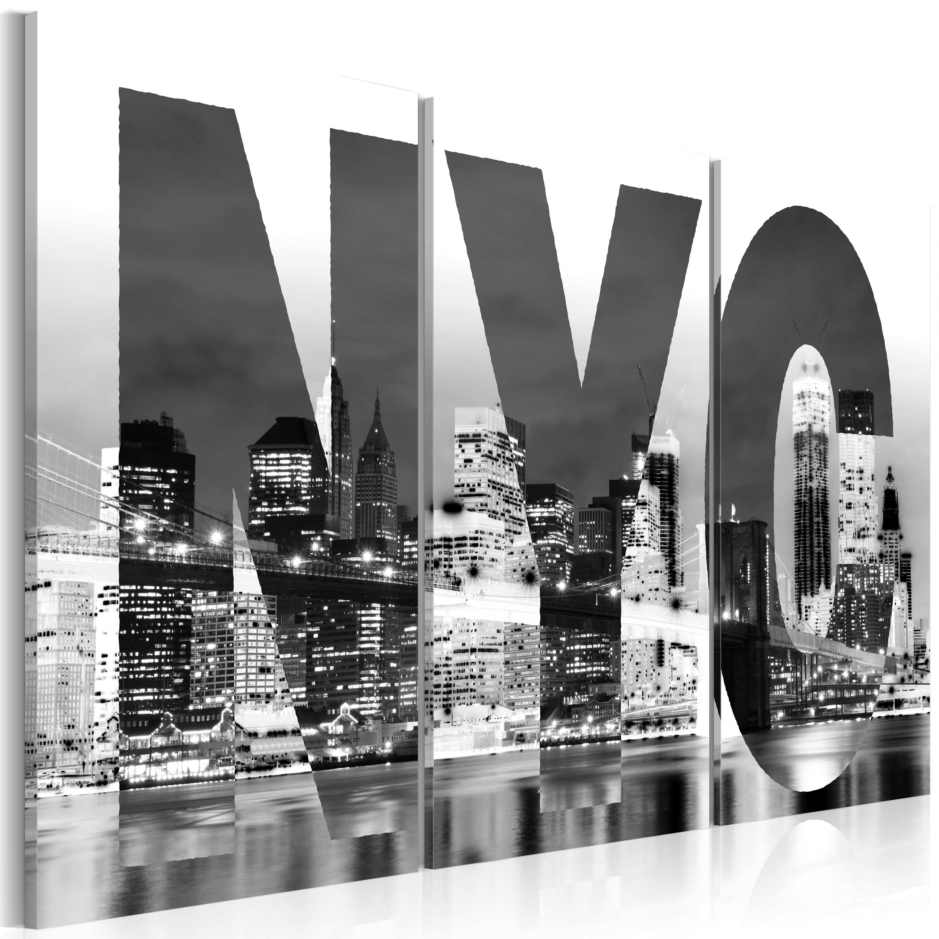 Canvas Print - New York (black and white) - 60x40