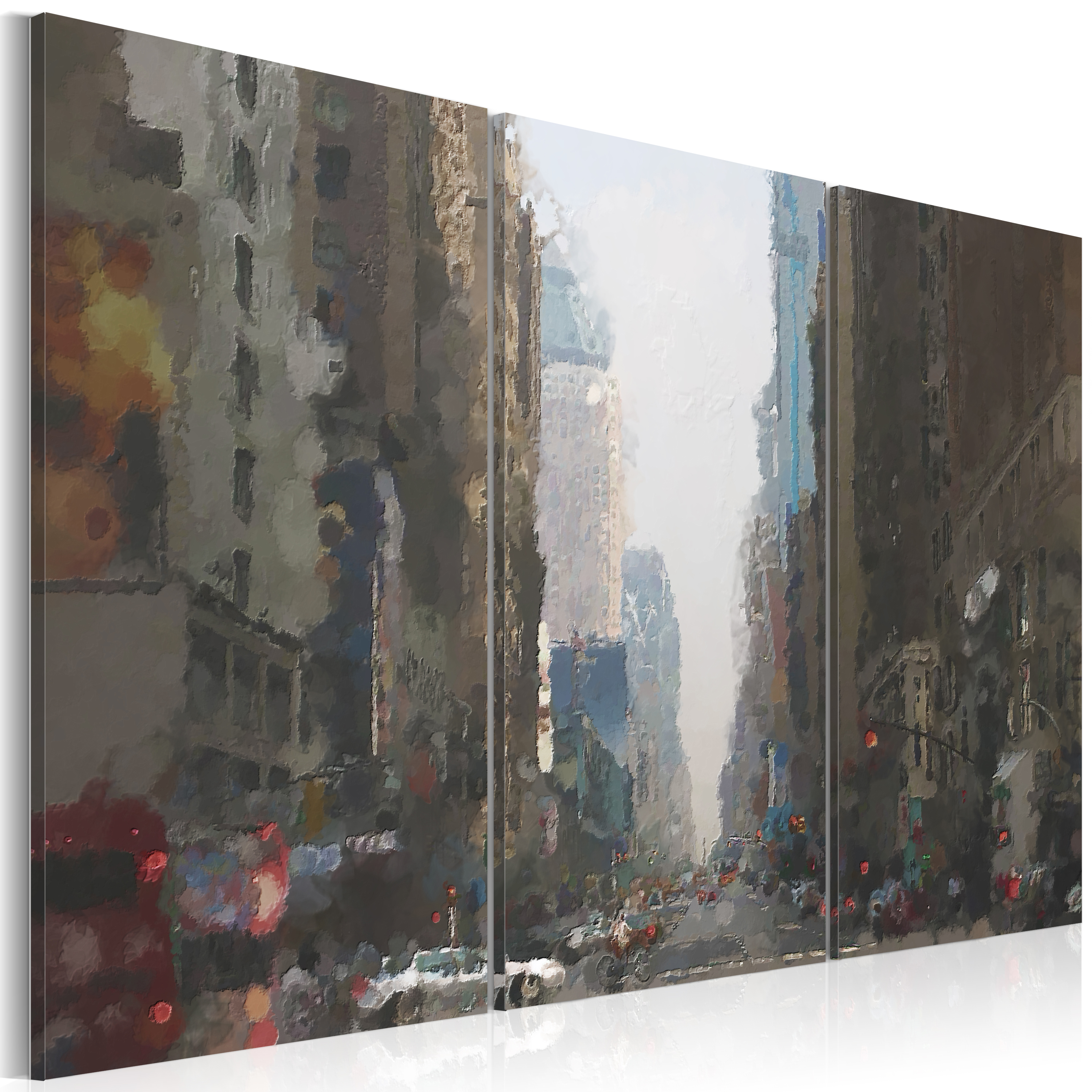 Canvas Print - Rainy city behind the glass - 60x40