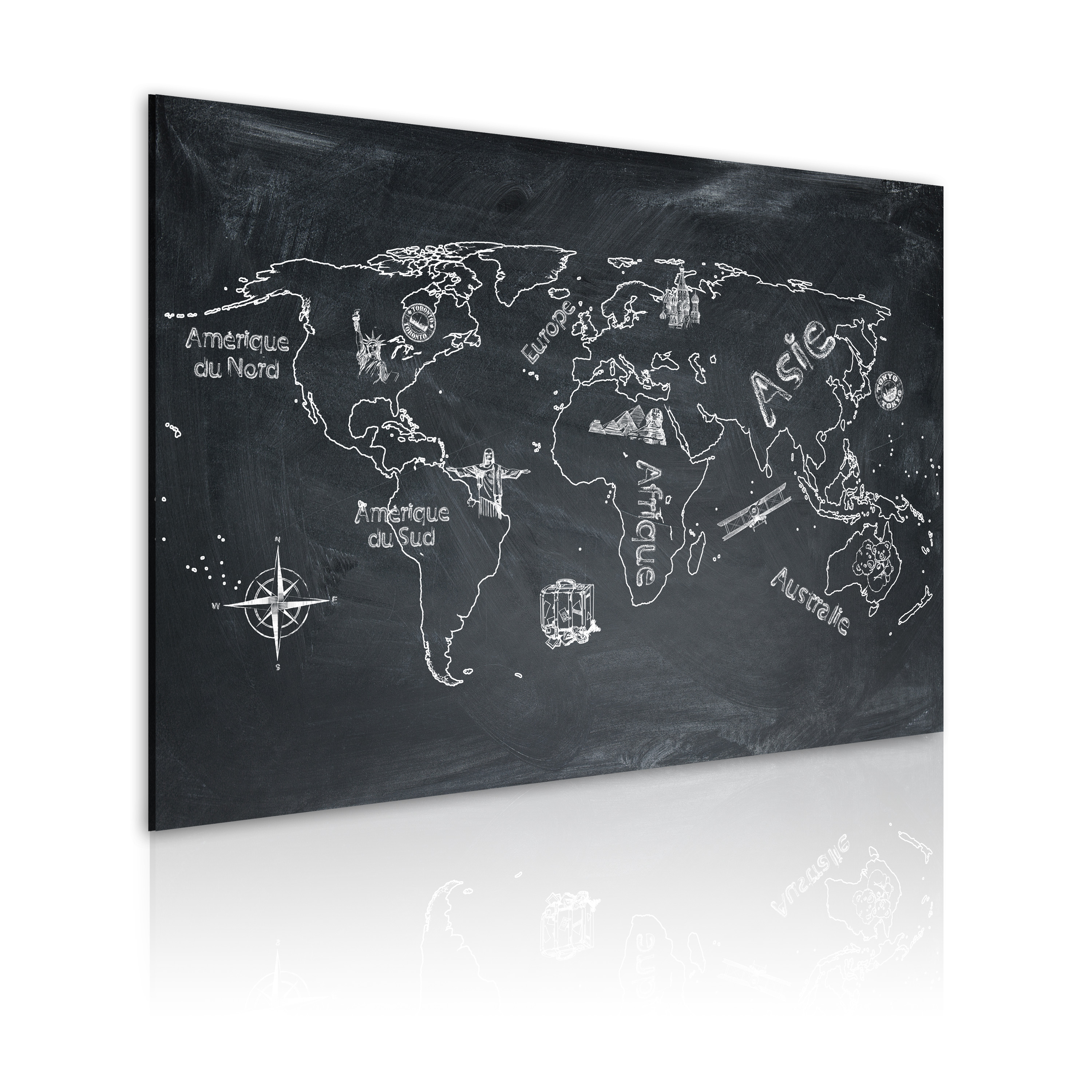 Canvas Print - Geography lesson (French language) - 60x40