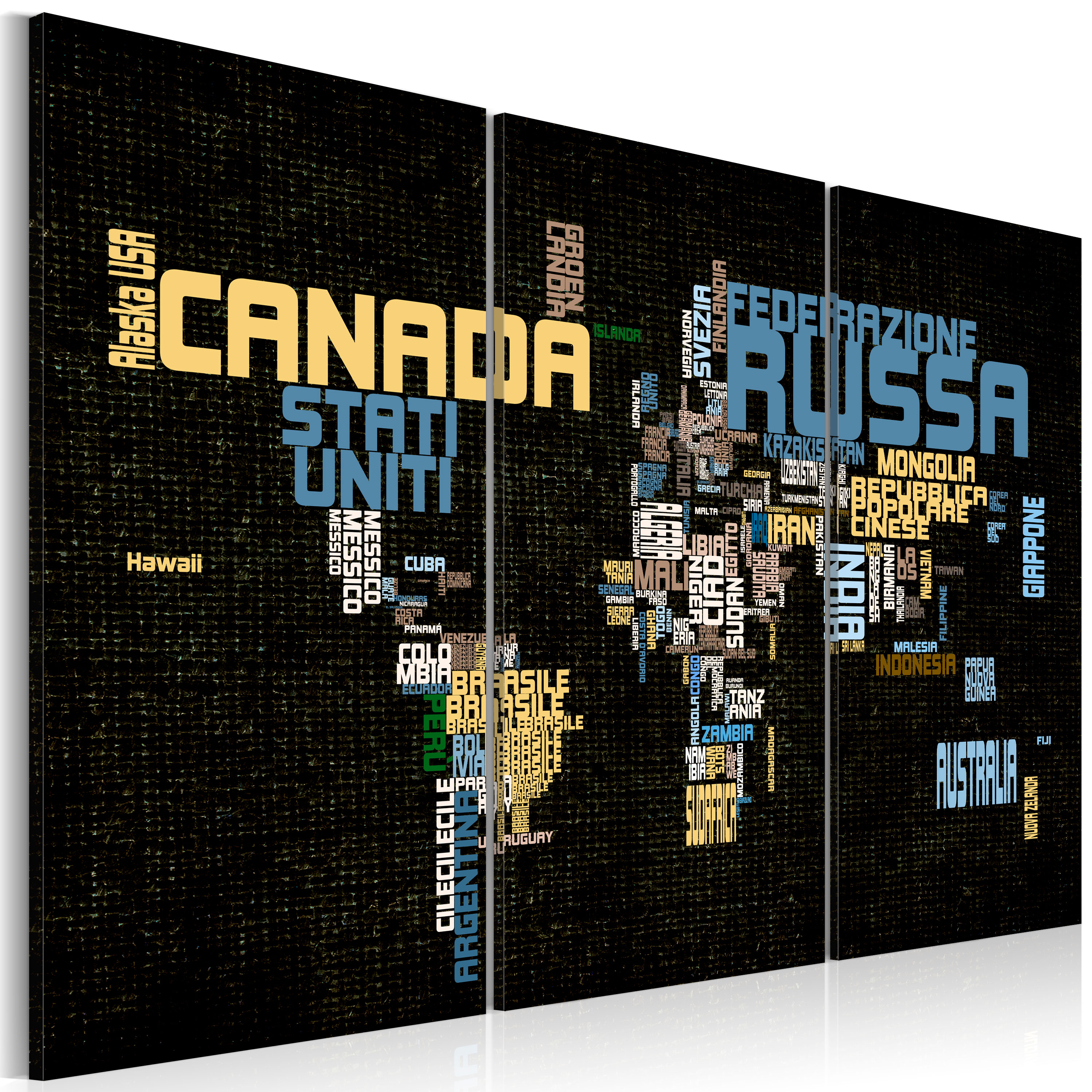 Canvas Print - The World is not enough - Triptych - 60x40
