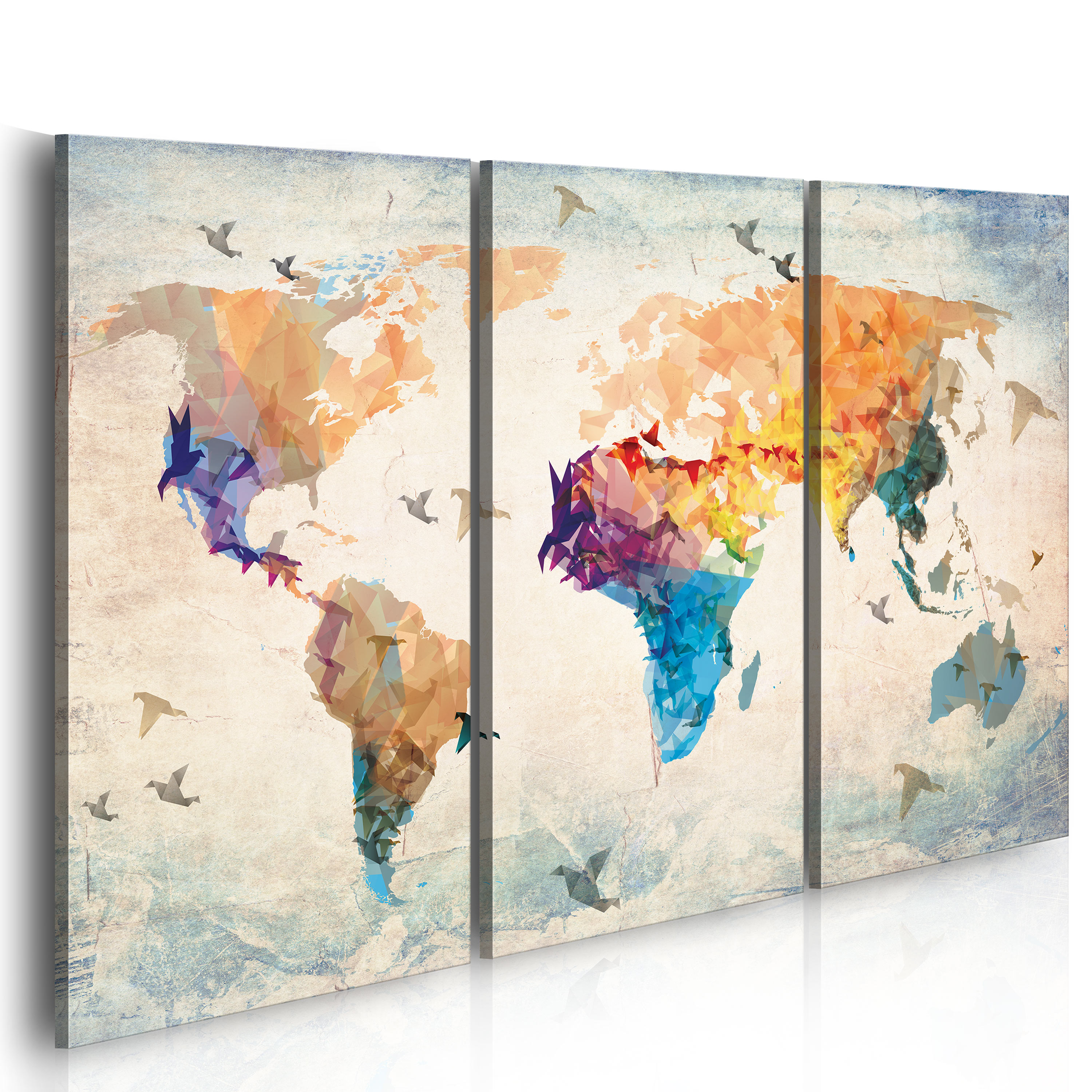 Canvas Print - Free as a bird - triptych - 60x40