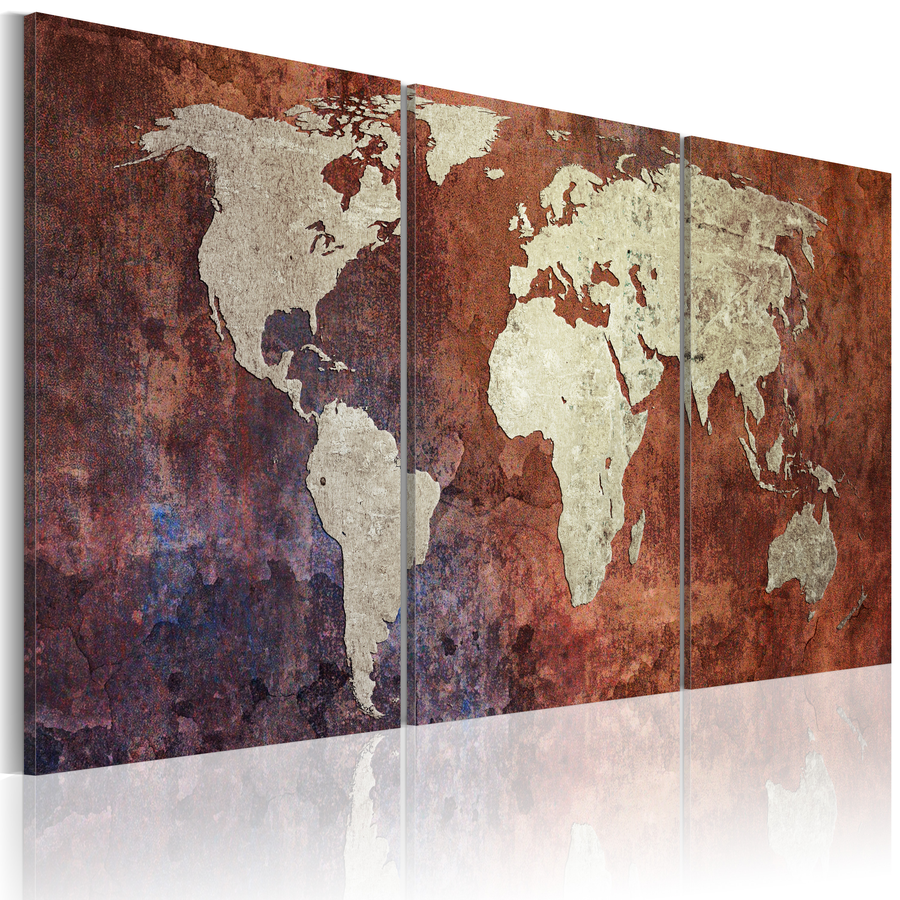 Canvas Print - Steel continents - 120x60