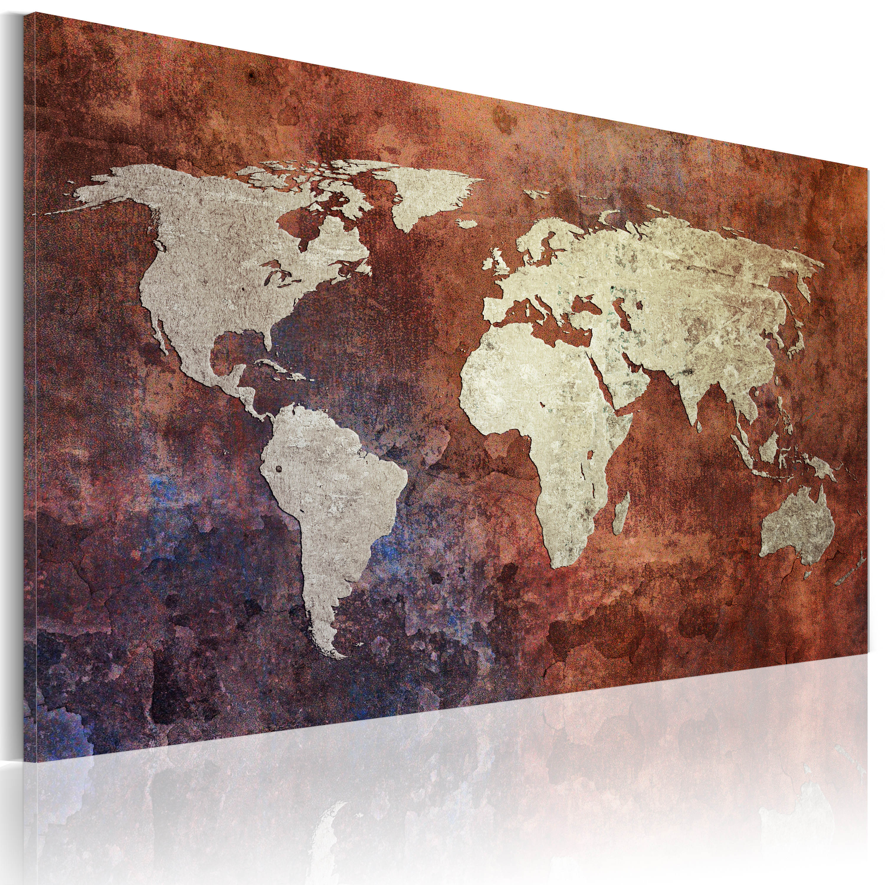 Canvas Print - Rusty map of the World - 90x60
