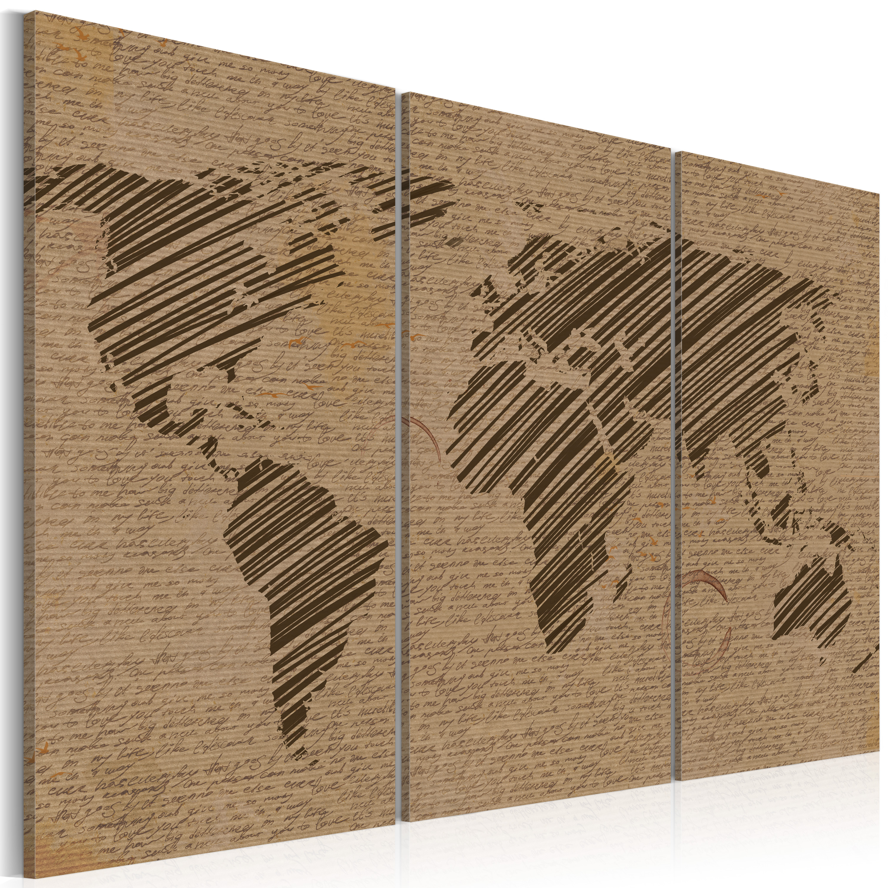 Canvas Print - Notes from the World - triptych - 90x60