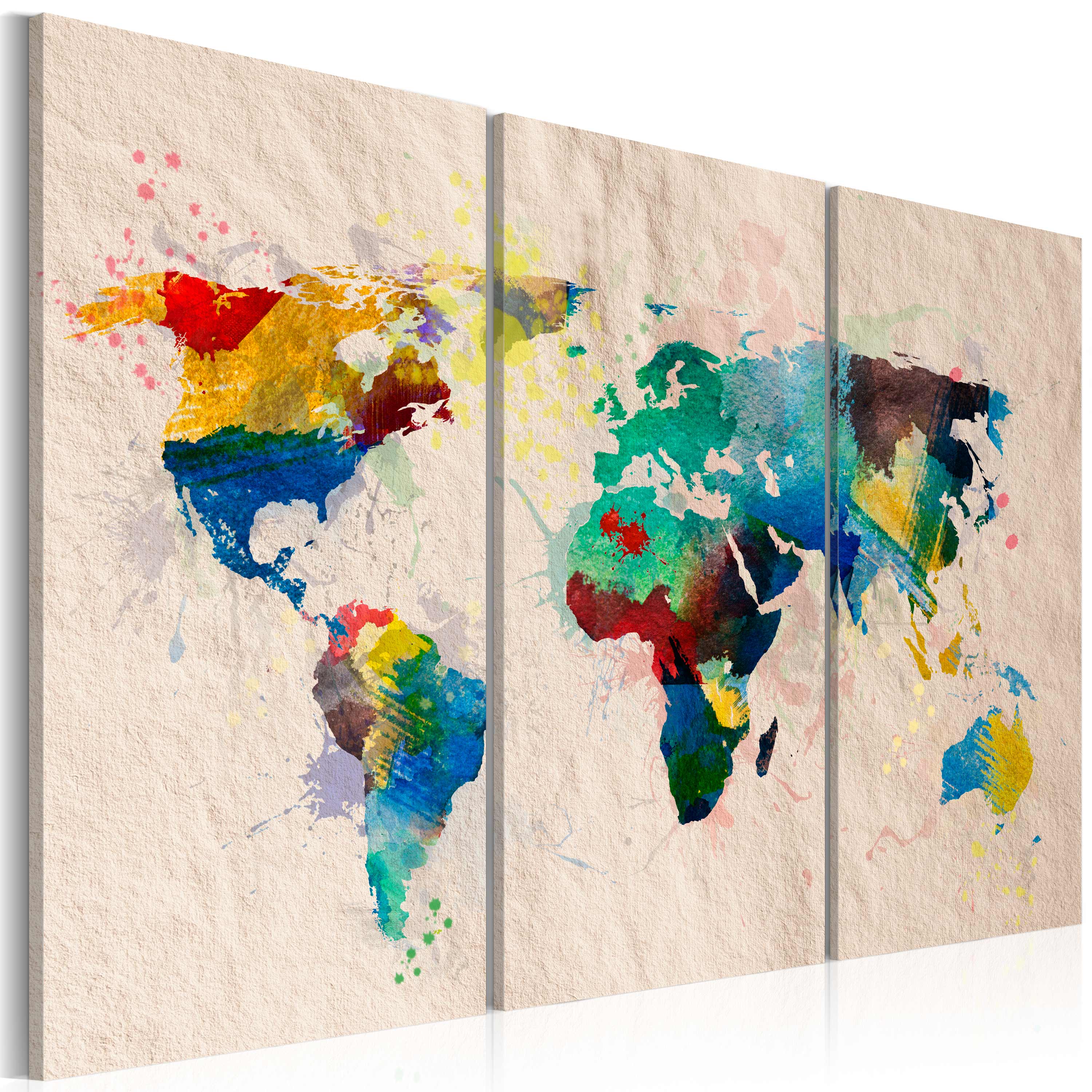 Canvas Print - The World of colors - triptych - 120x80