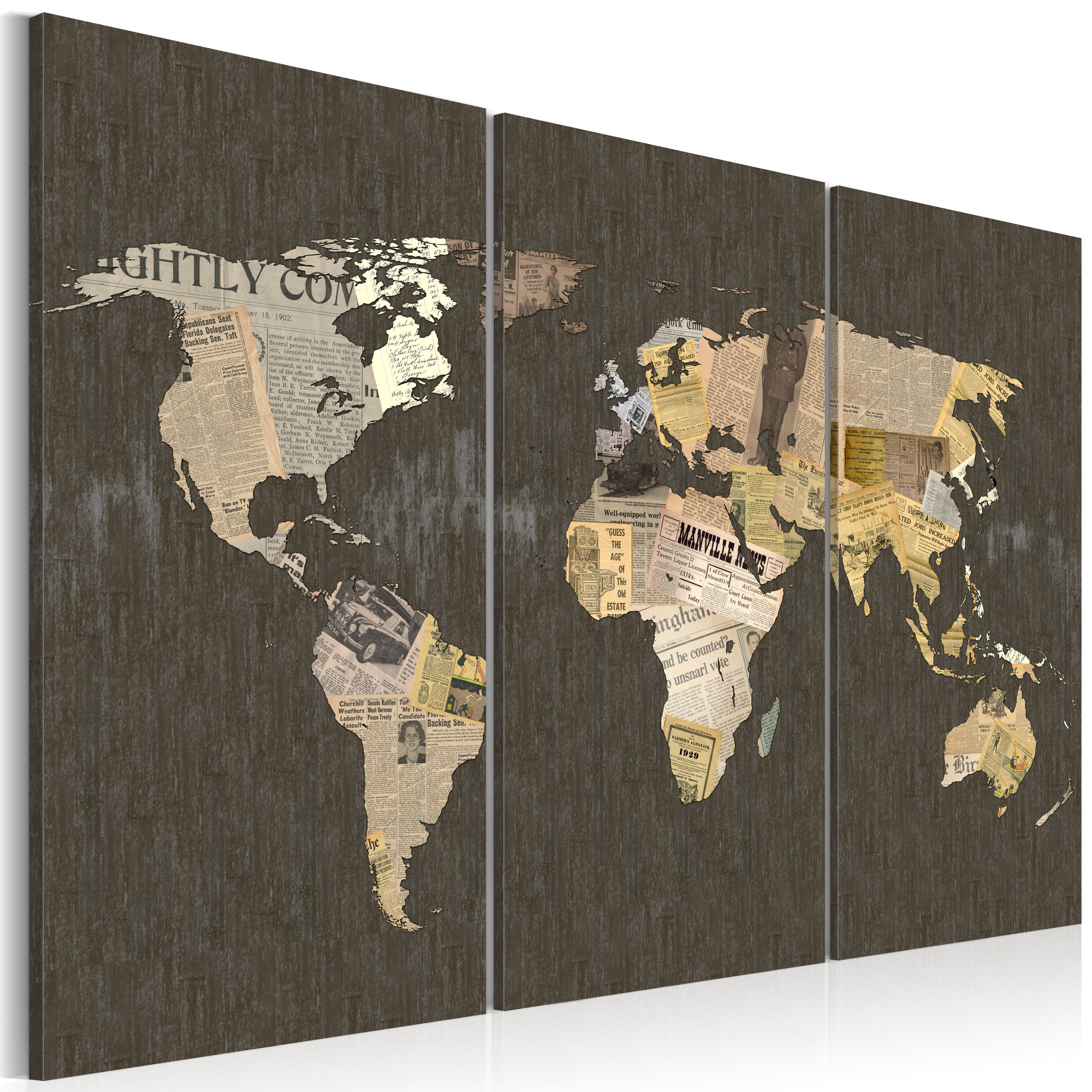 Canvas Print - News of the World - triptych - 60x40