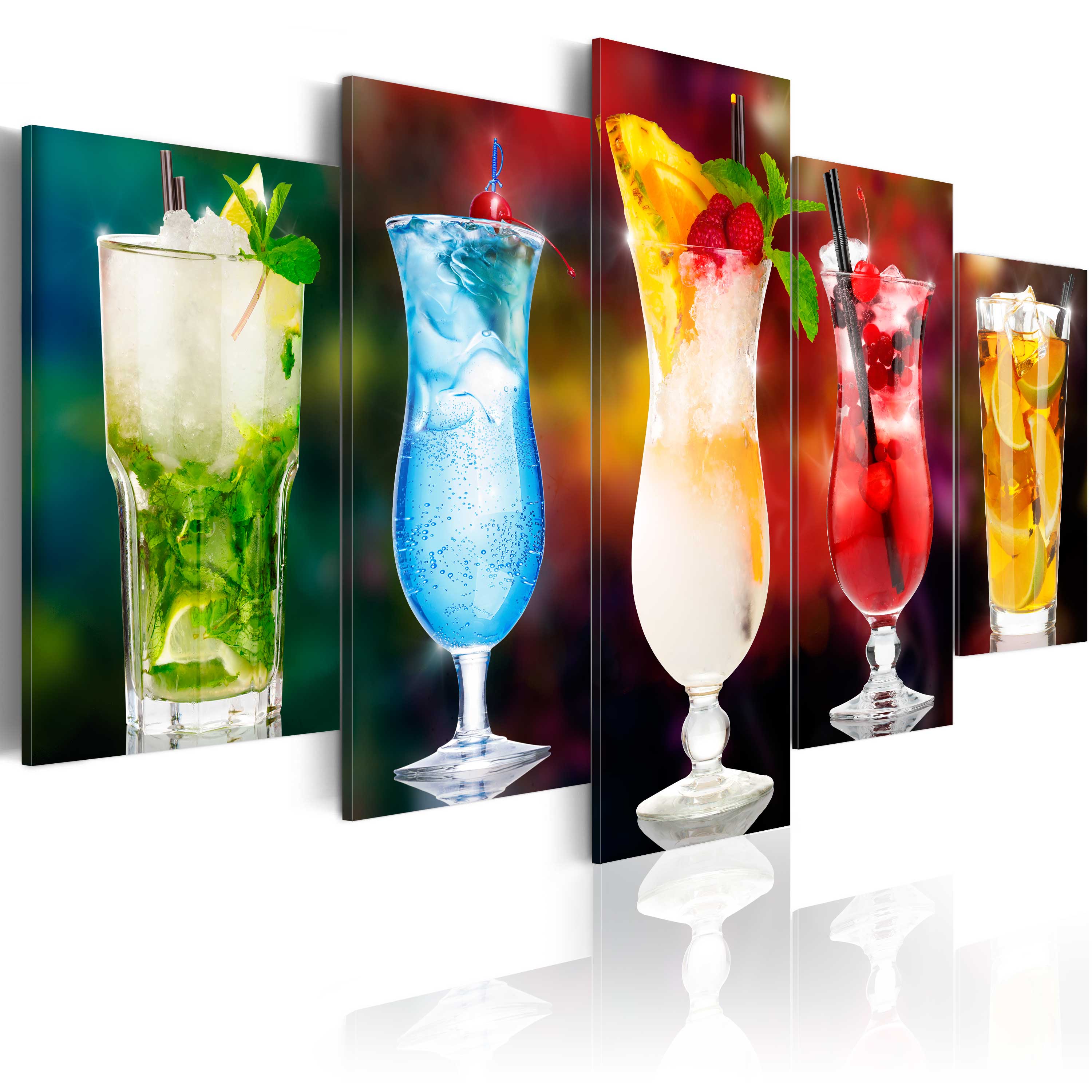 HandArt Bilder auf Leinwand COCKTAILS DRINKS Wandbilder Leinwandbilder 030107-16