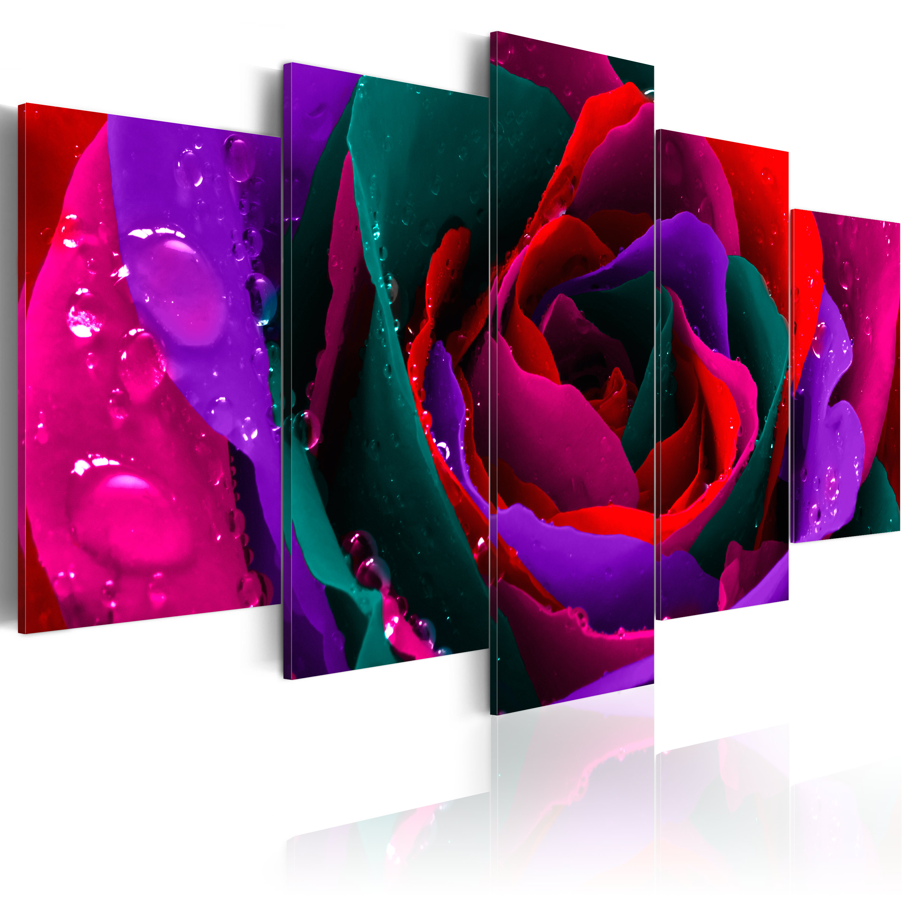 Canvas Print - Multicoloured rose - 100x50