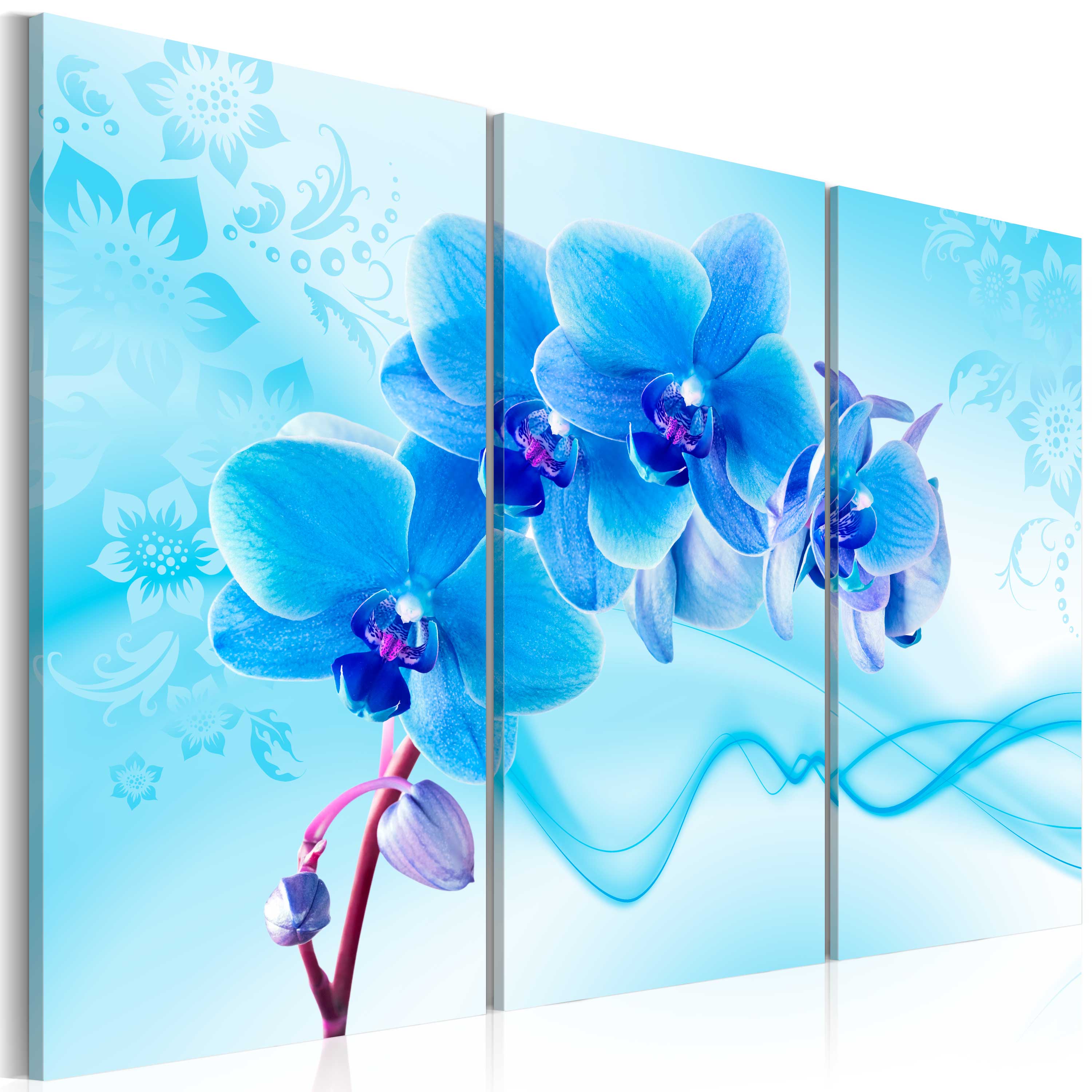 Canvas Print - Ethereal orchid - blue - 60x40
