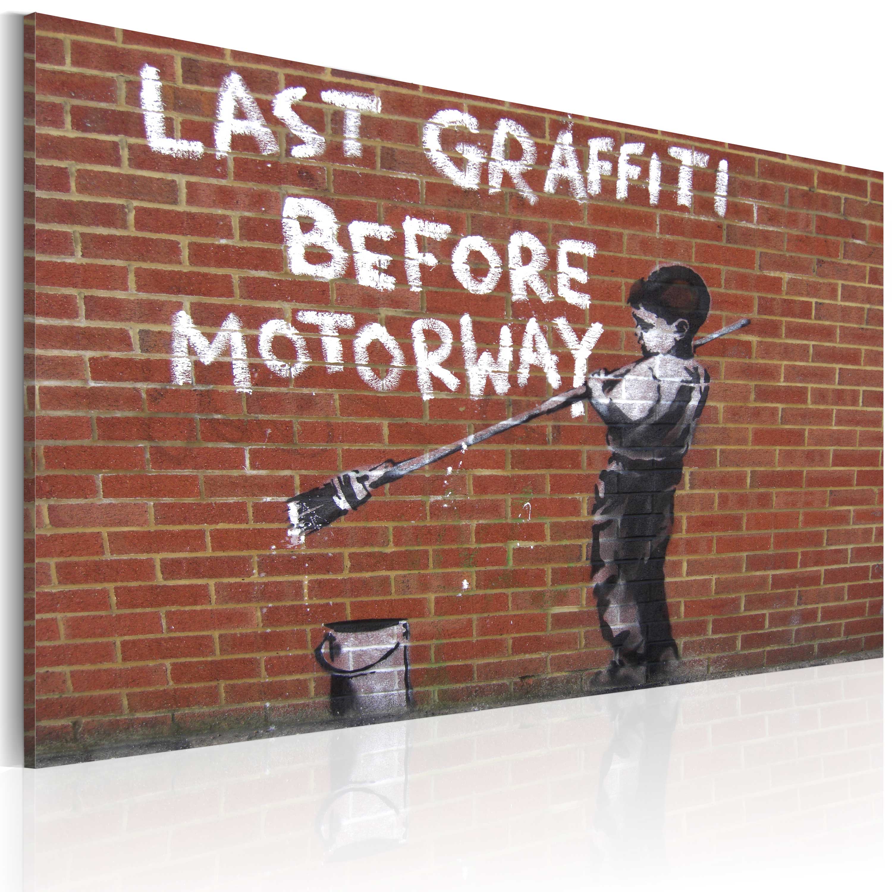 Canvas Print - Last graffiti before motorway (Banksy) - 60x40