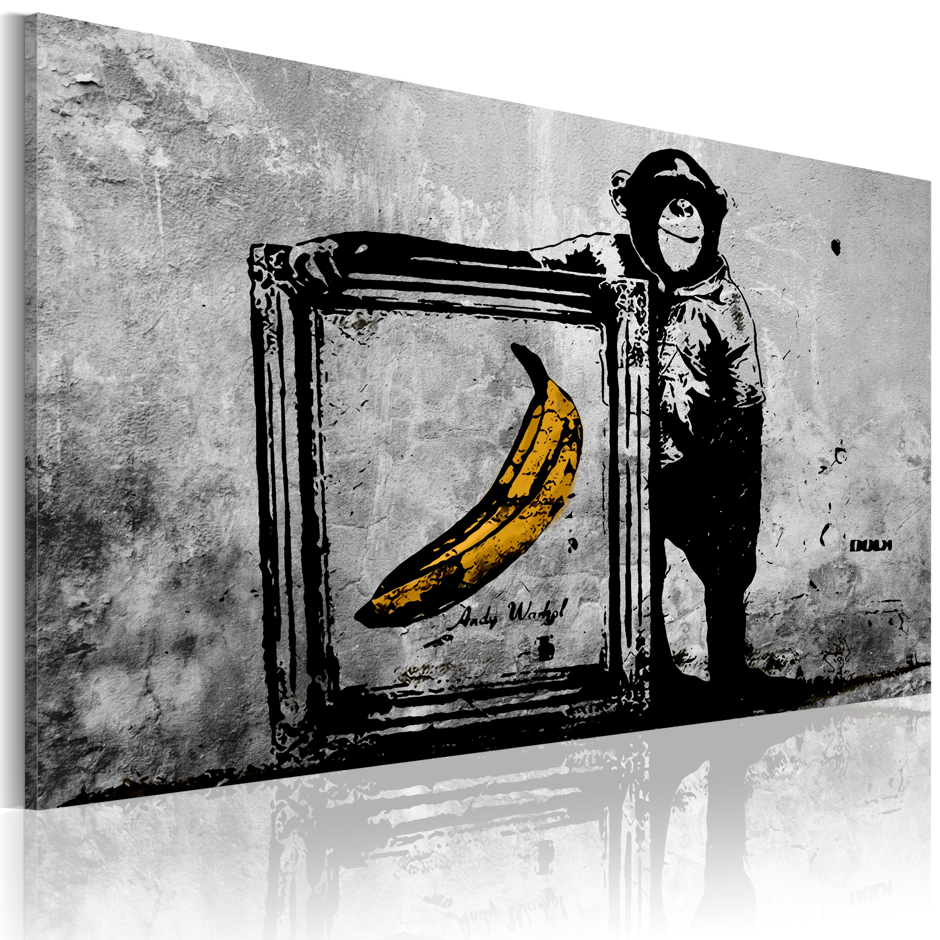 Canvas Print - Inspired by Banksy - black and white - 60x40