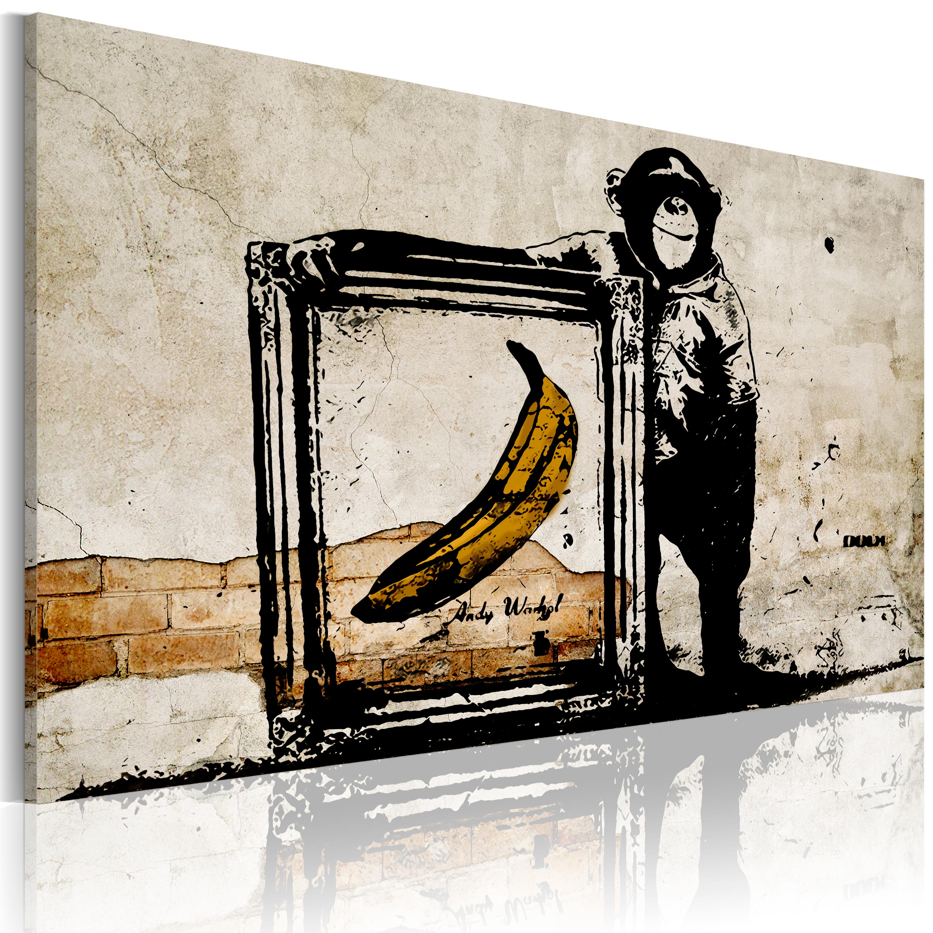 Canvas Print - Inspired by Banksy - sepia - 90x60