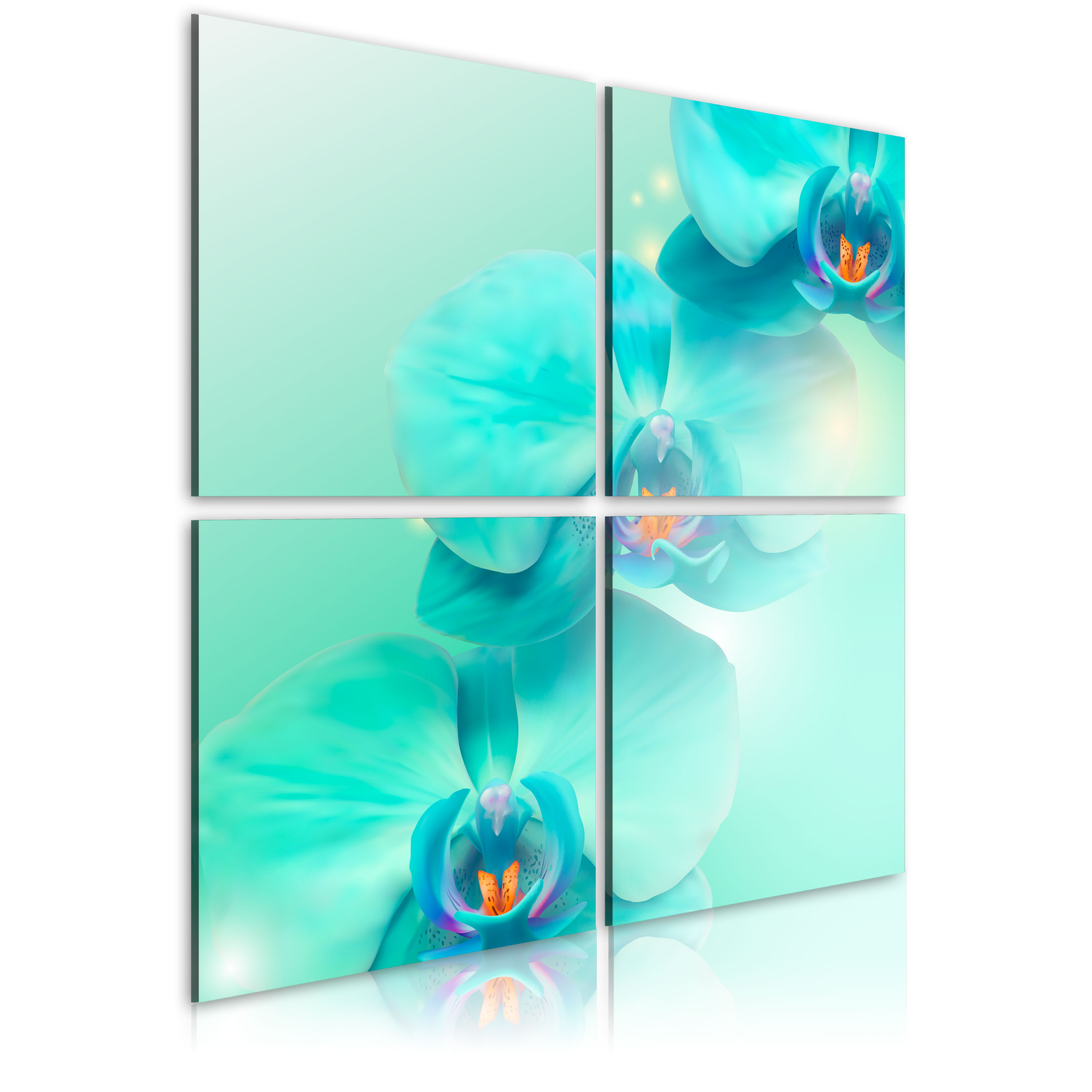Canvas Print - Sky-blue orchids - 40x40