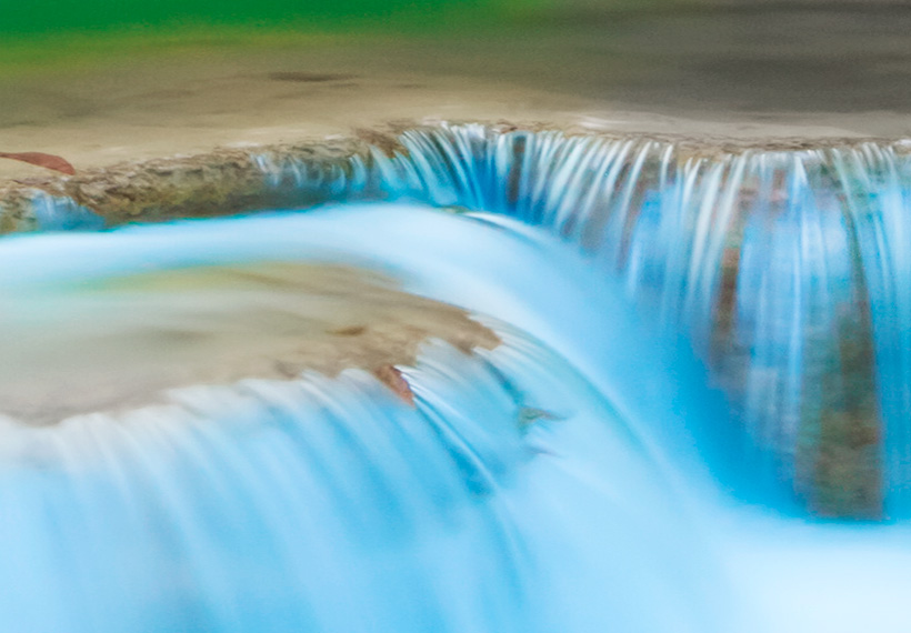 Wasserfall Vlies Leinwandbilder 5 tlg Wandbilder XXL Landschaft Natur Bäume Wald