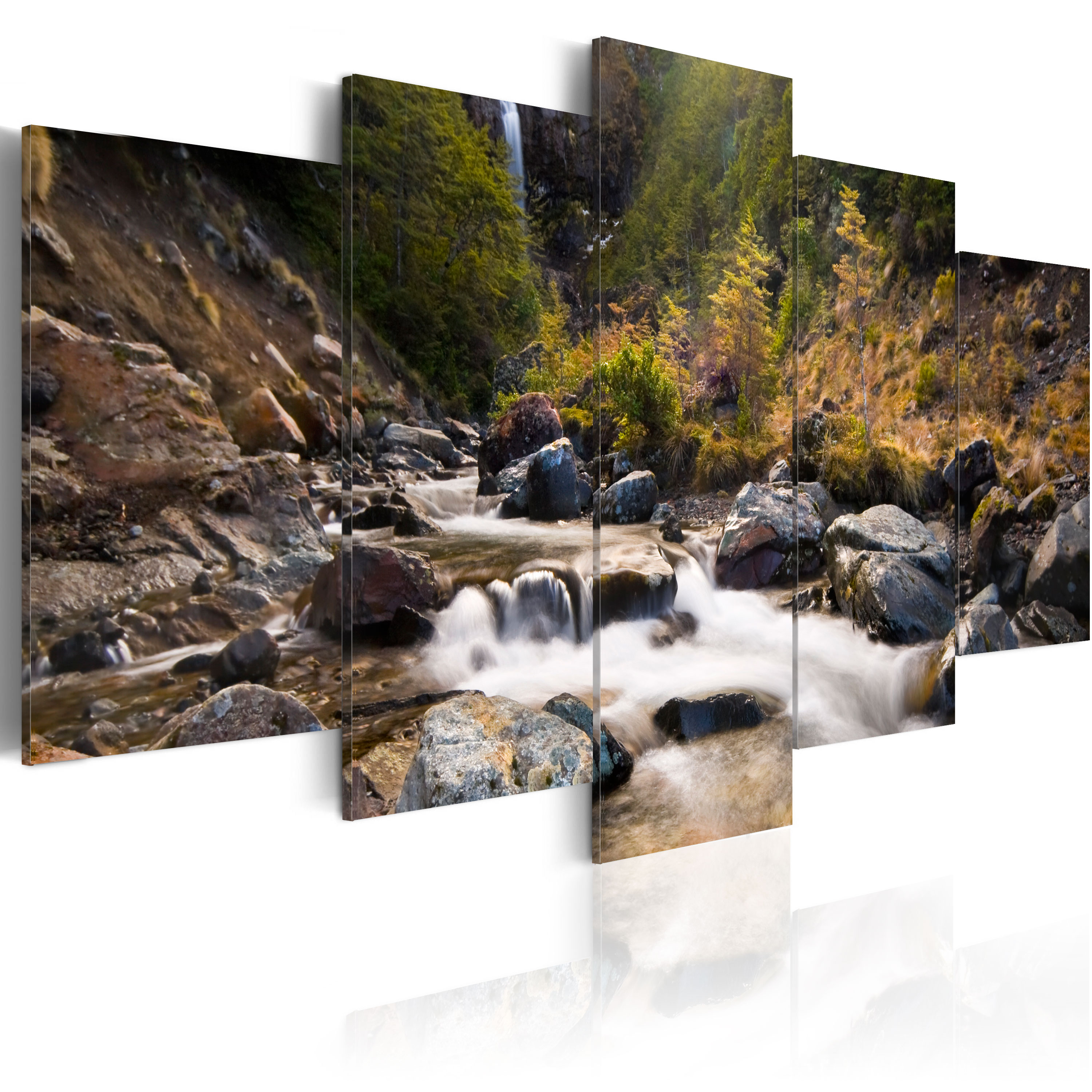 Canvas Print - A waterfall in the middle of wild nature - 200x100