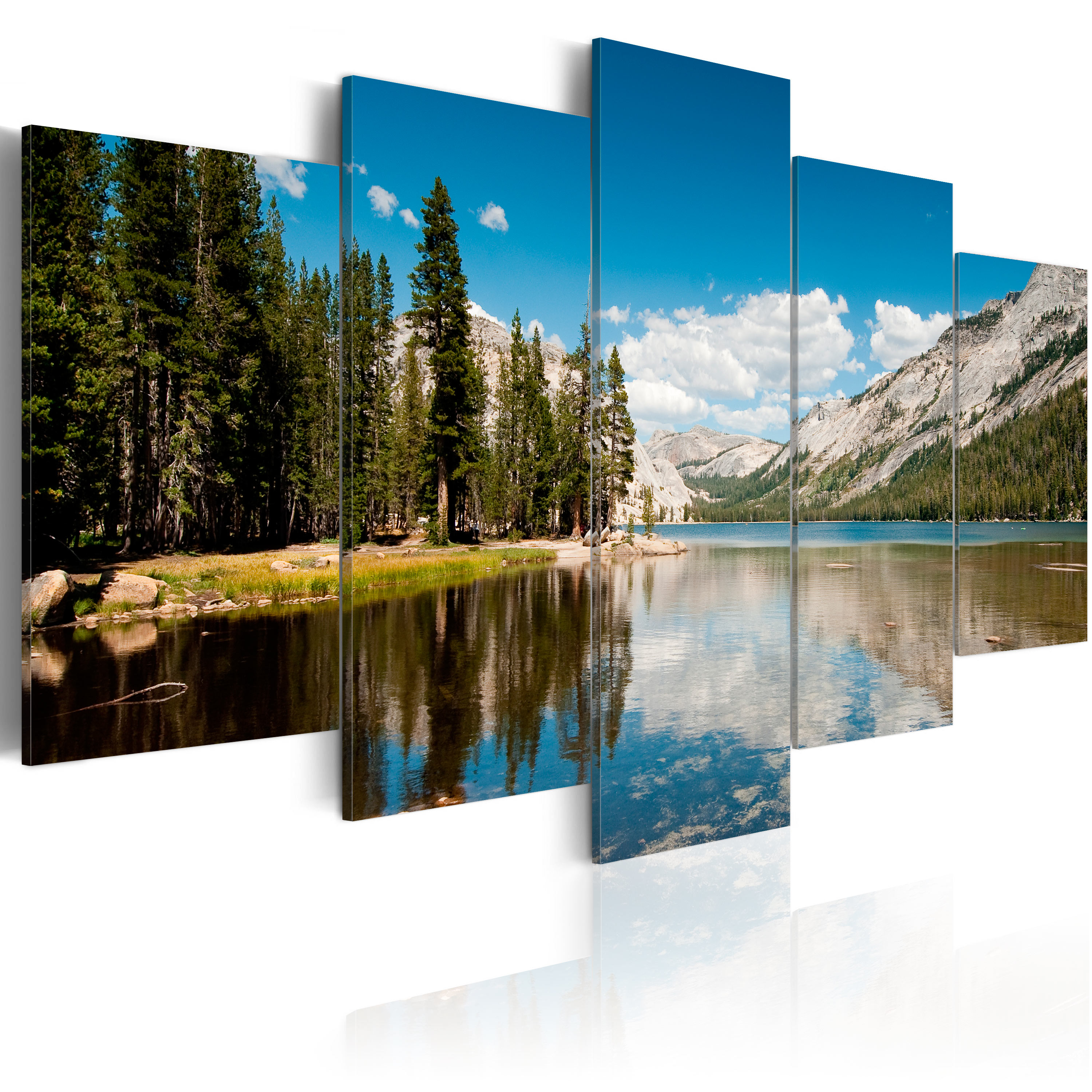 Montagne Foresta Quadro su Tela in TNT Stampe Immagini Murale Quadri 030212-29