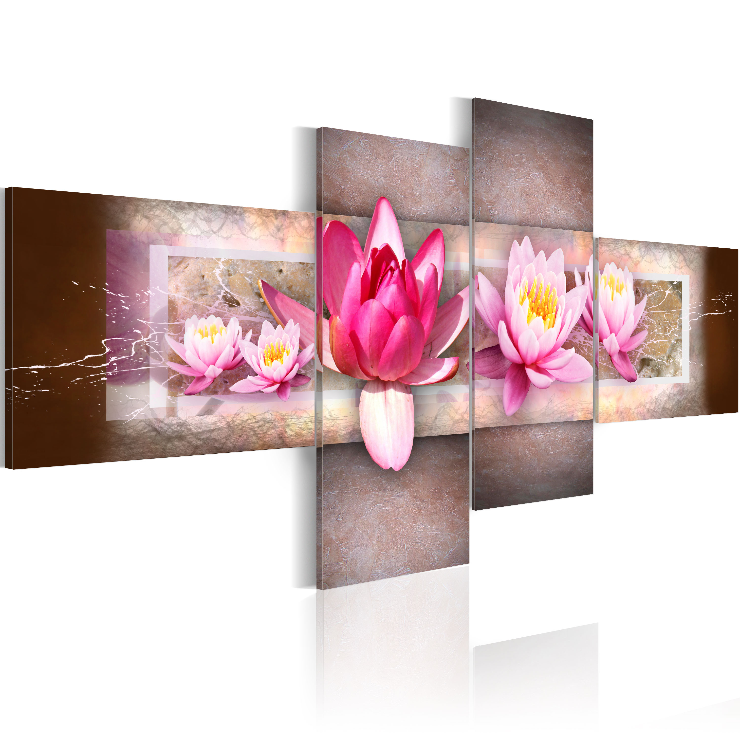 Canvas Print - Delicate water lilies - 100x45
