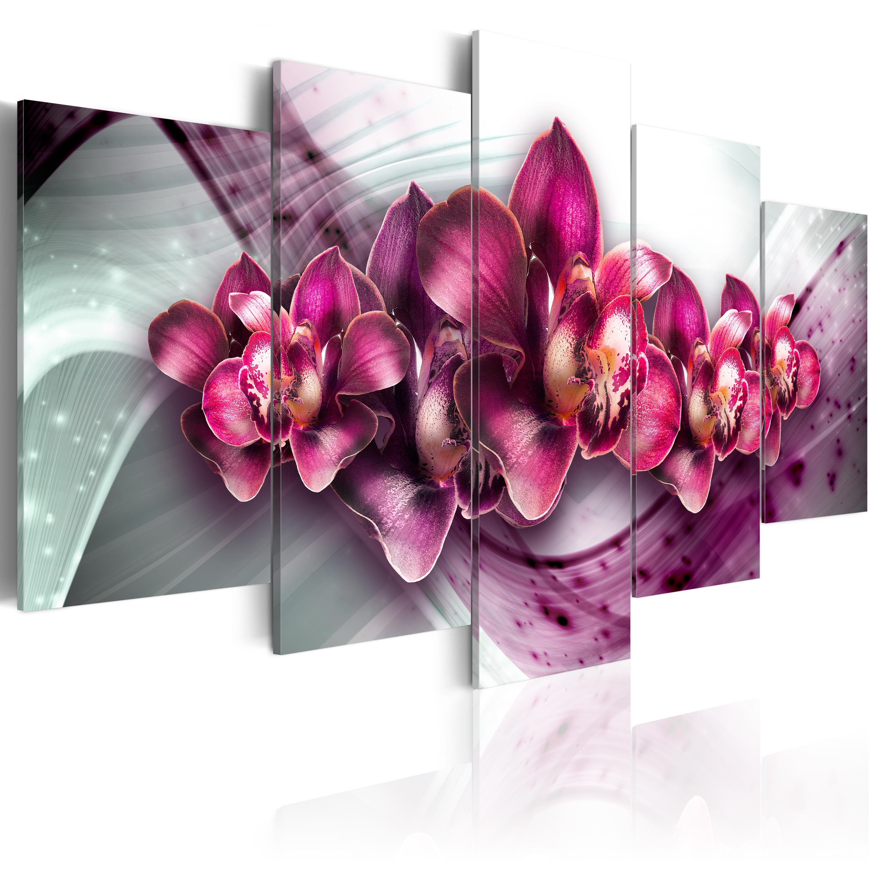 BLUMEN ABSTRAKT ORCHIDEE Wandbilder xxl Bilder Vlies Leinwand b-C-0112-b-n 